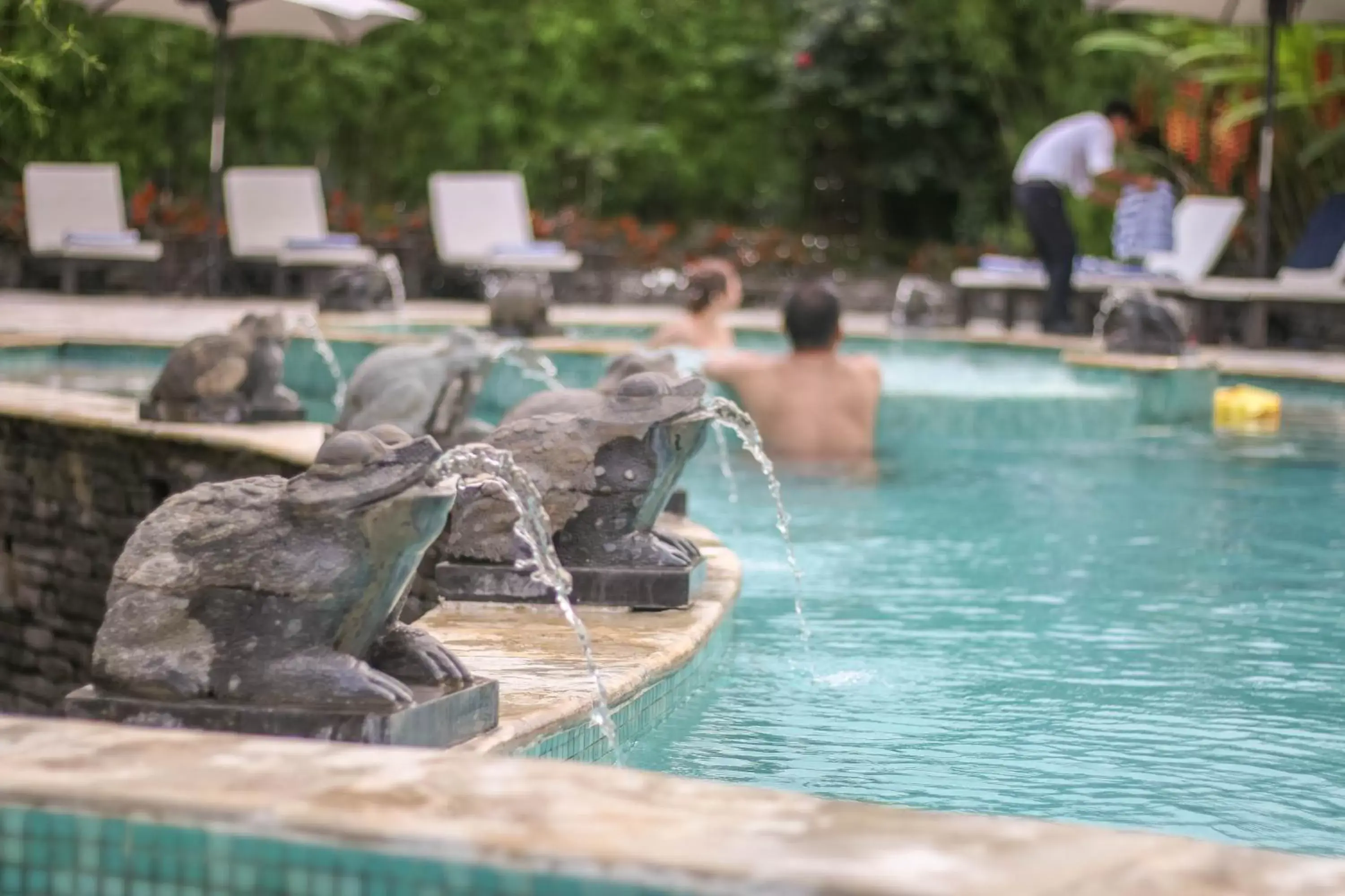 People, Swimming Pool in Temple Tree Resort & Spa