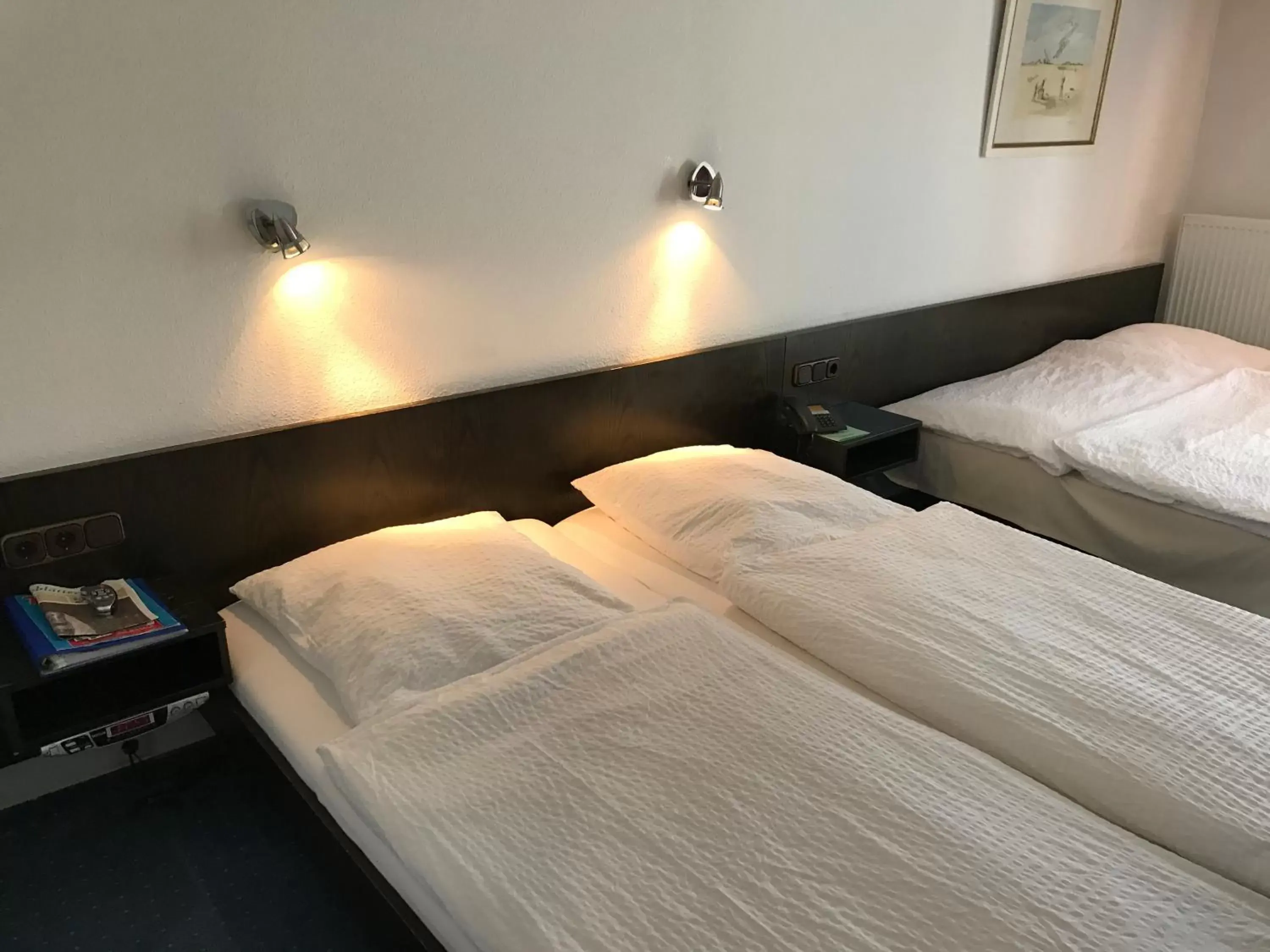 Bed in Hotel Rheinlust