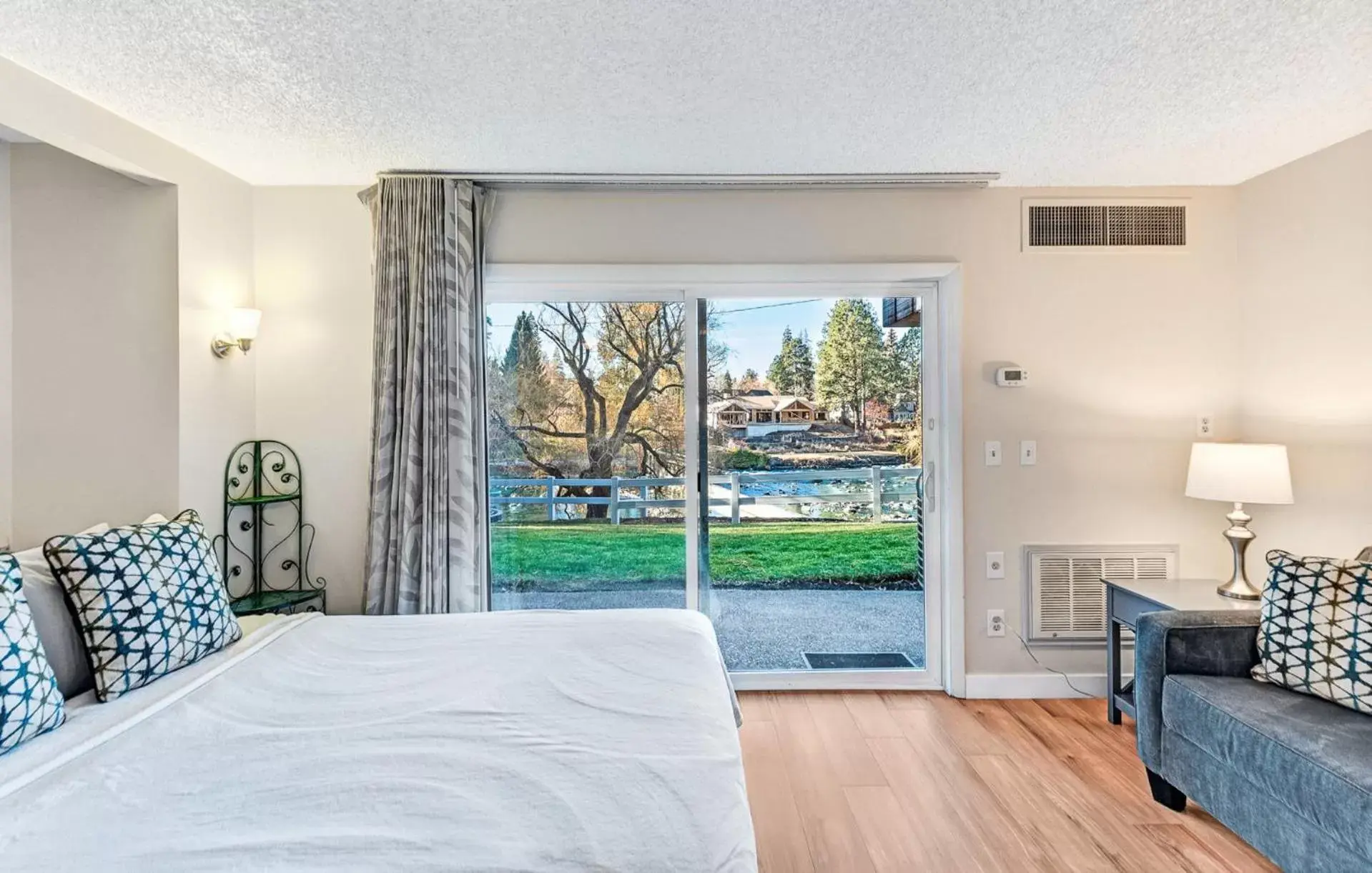 Living room in Bend Riverside Condos