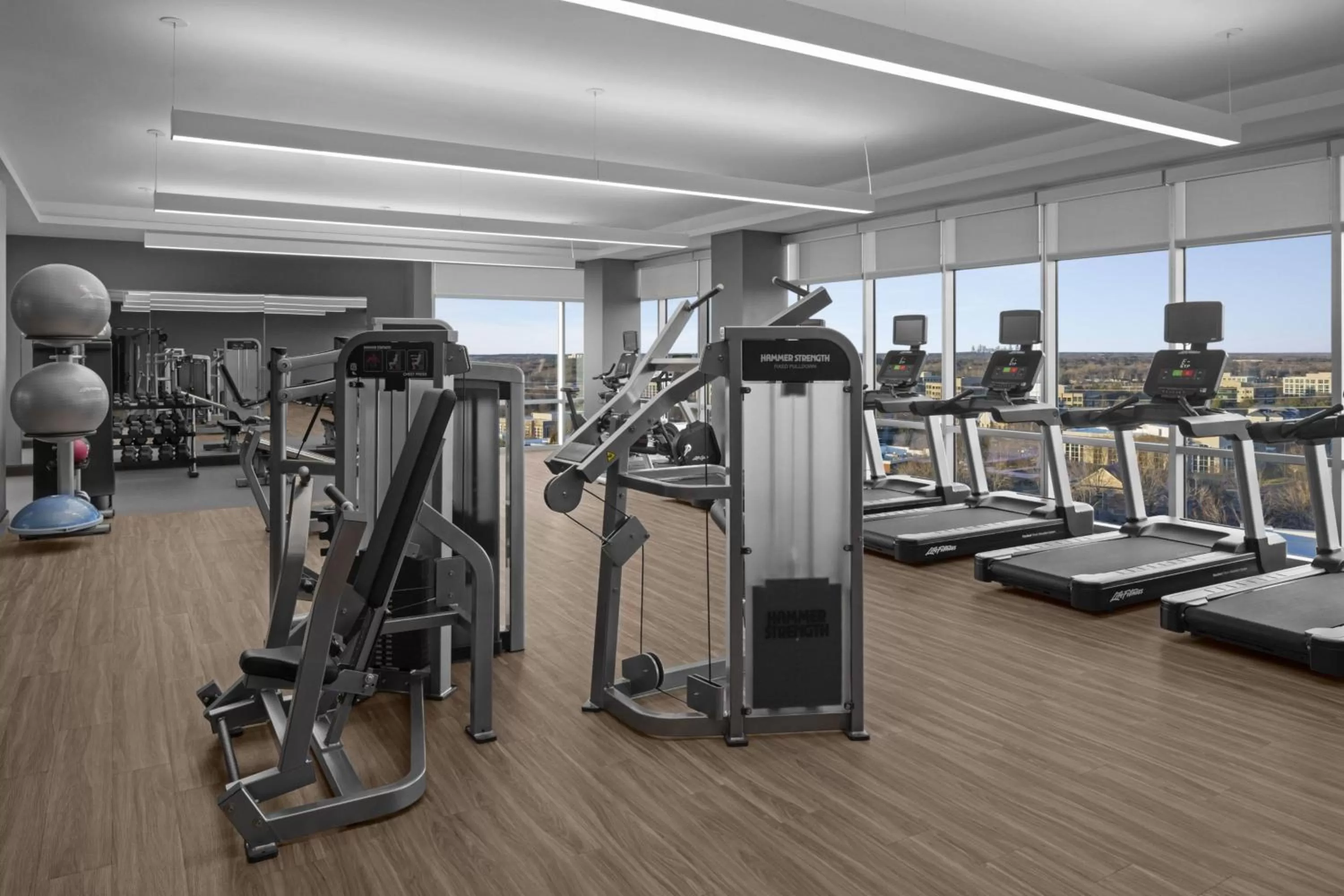 Fitness centre/facilities in AC Hotel by Marriott Charlotte Ballantyne