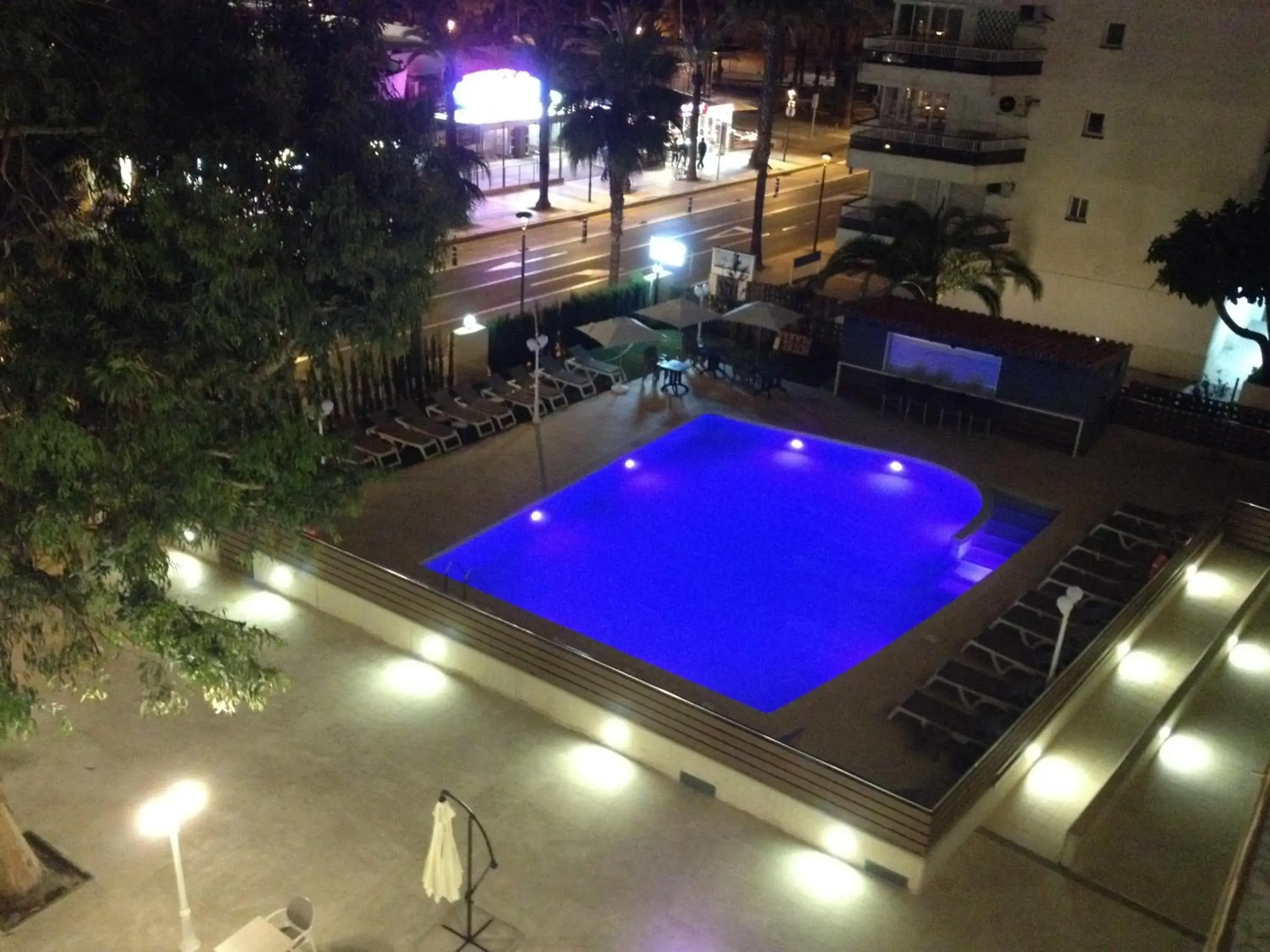Night, Pool View in Hotel Planas