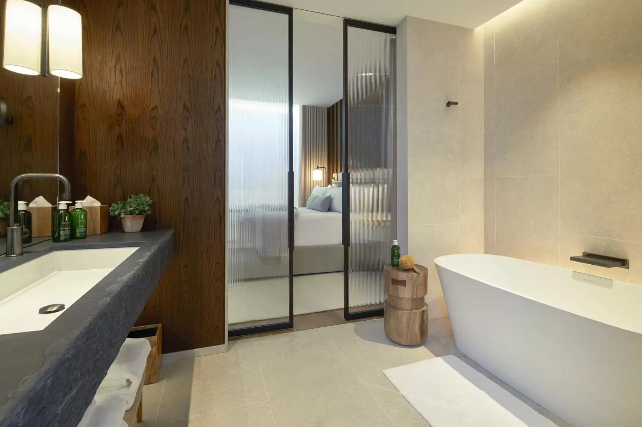Bed, Bathroom in 1 Hotel Mayfair