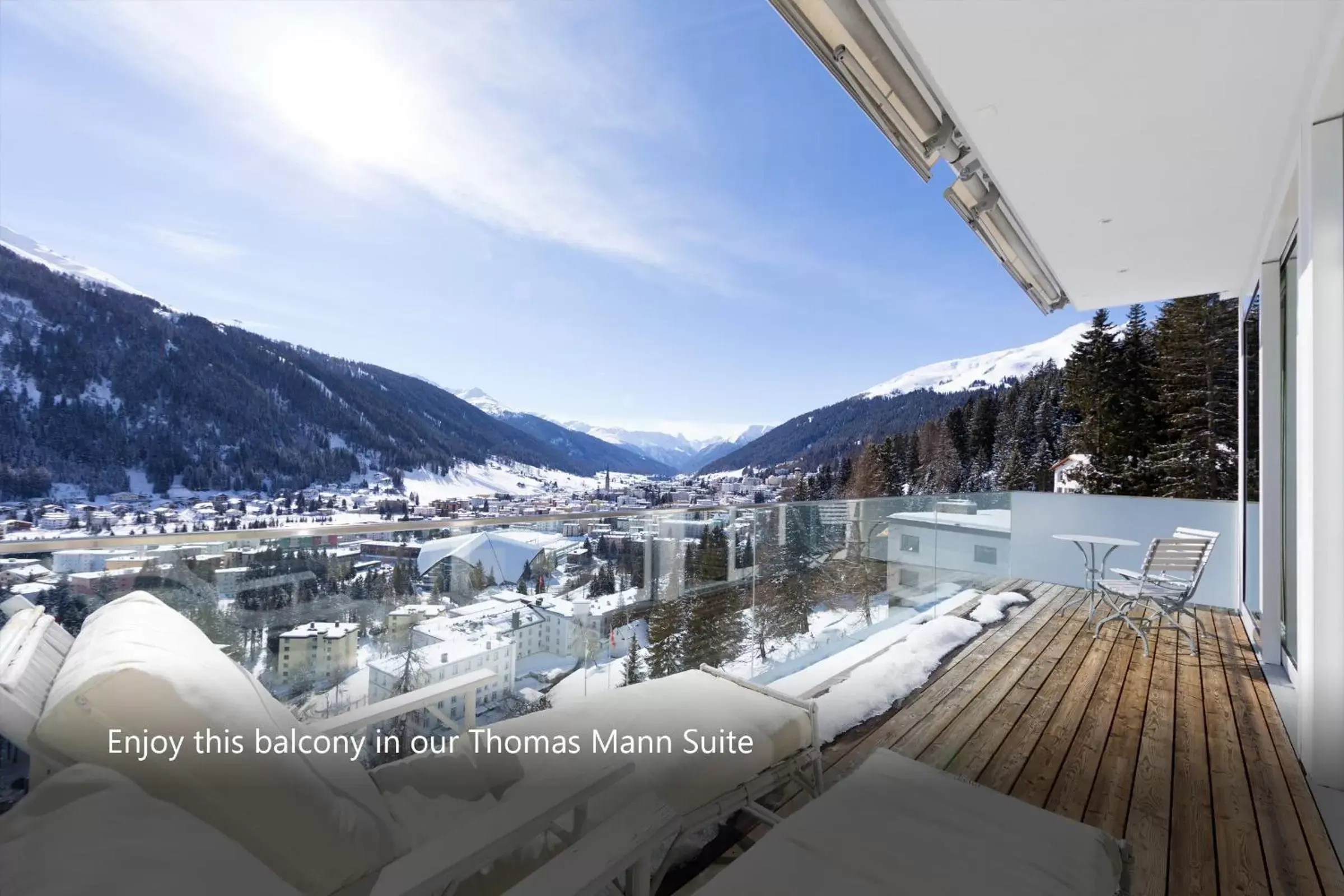 Balcony/Terrace in Waldhotel & SPA Davos - for body & soul