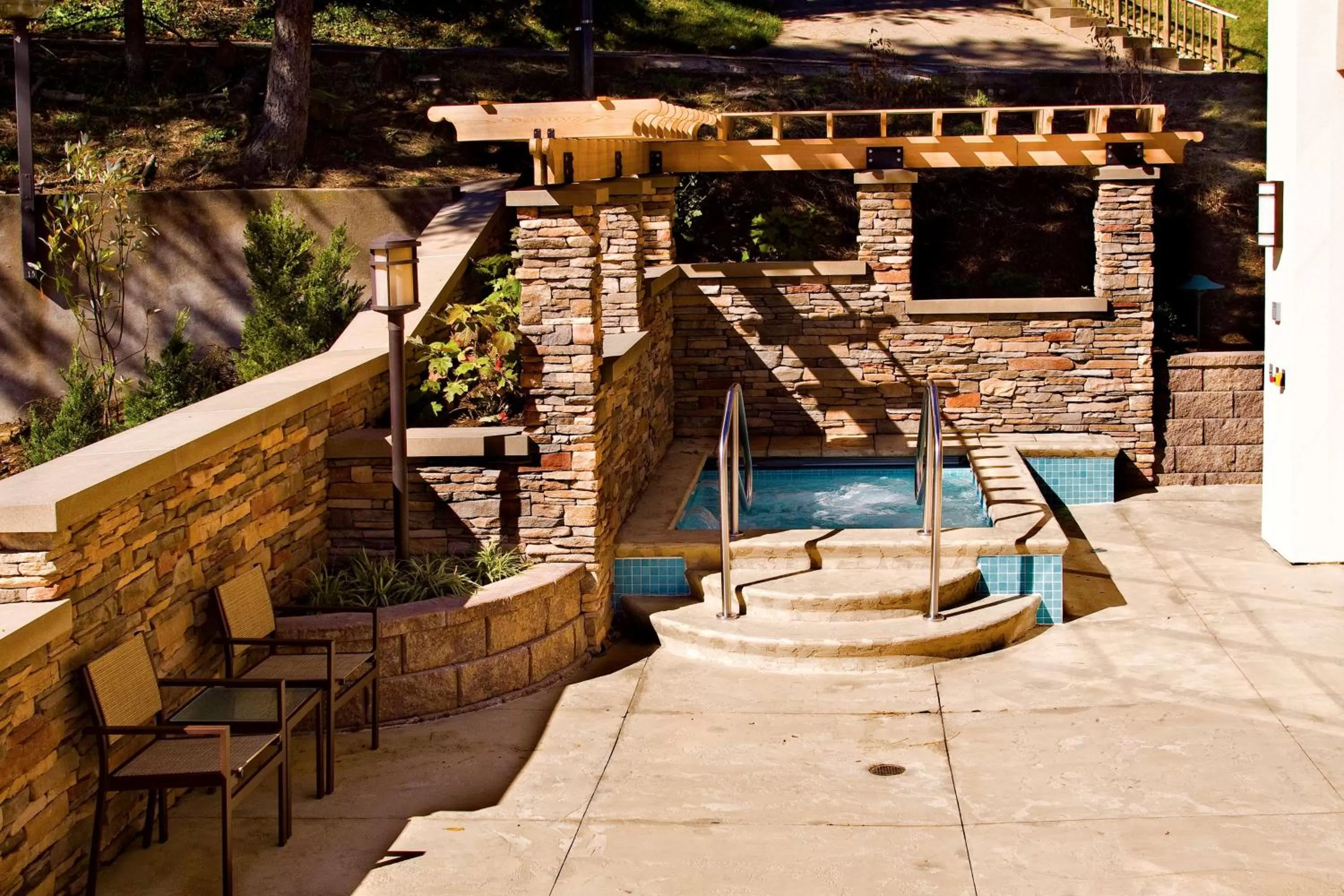 Pool view in Hampton Inn Wheeling