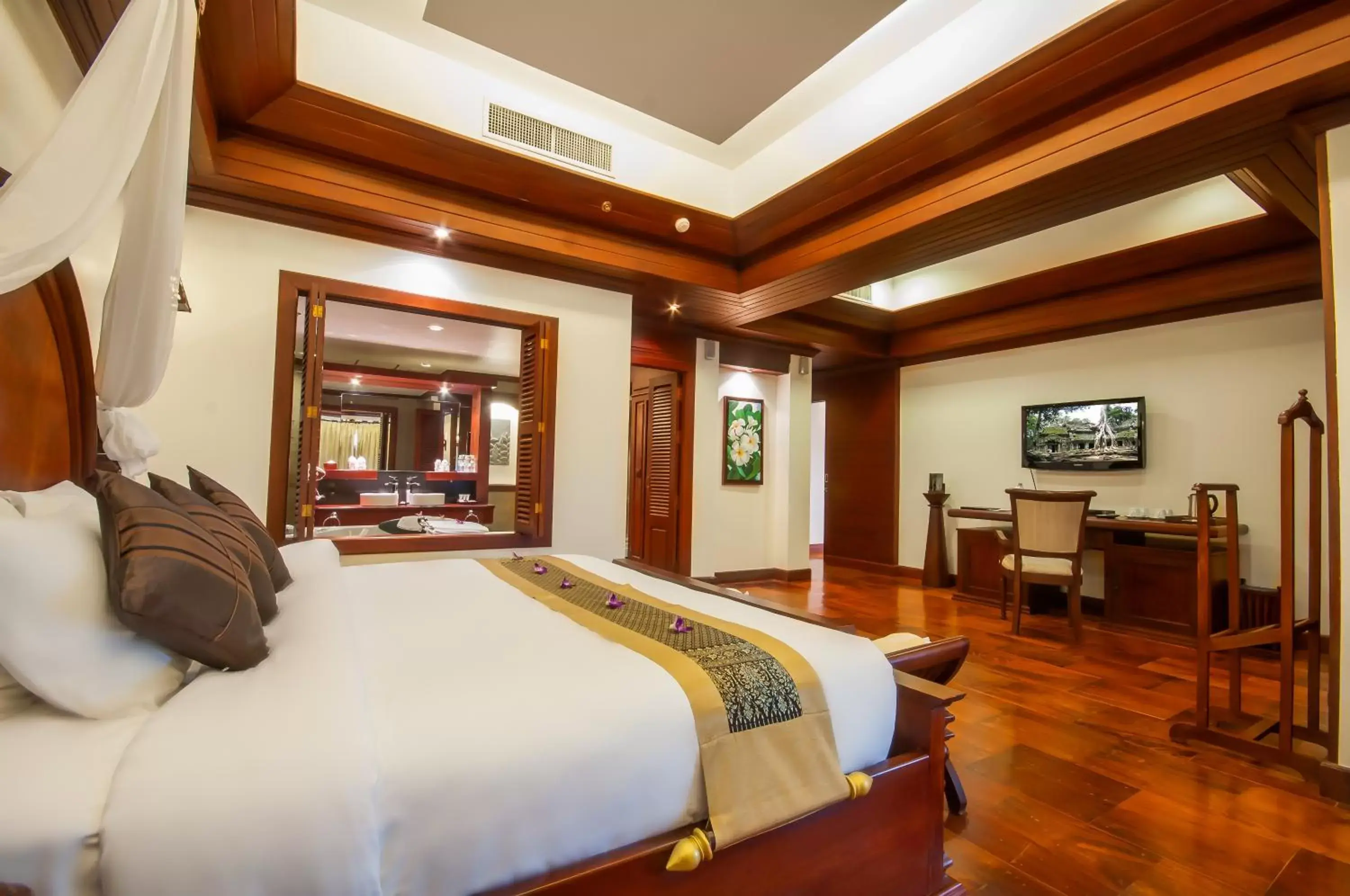 Bed in THE PRIVILEGE FLOOR by Borei Angkor