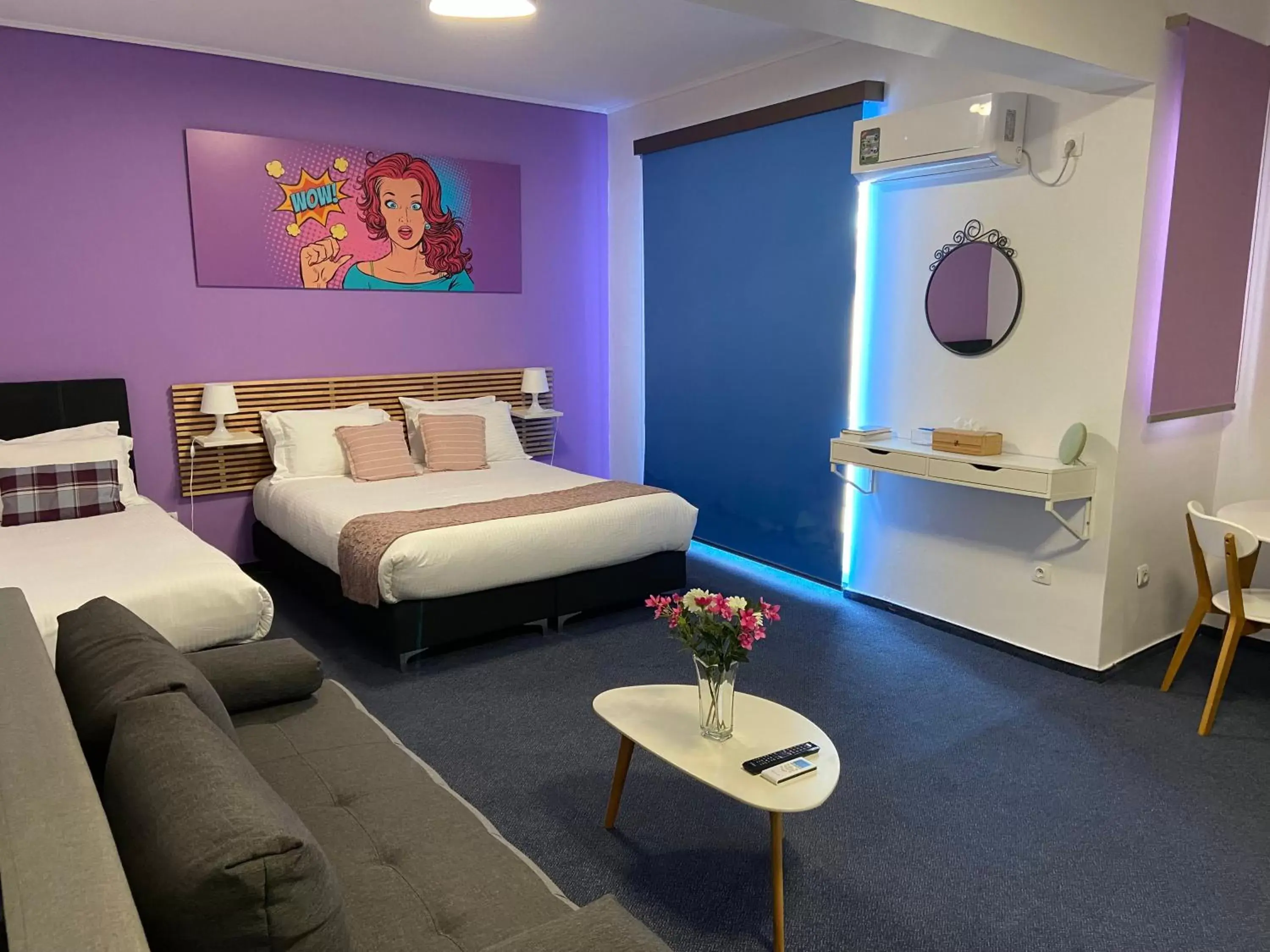 Photo of the whole room, Bed in Connect Suites
