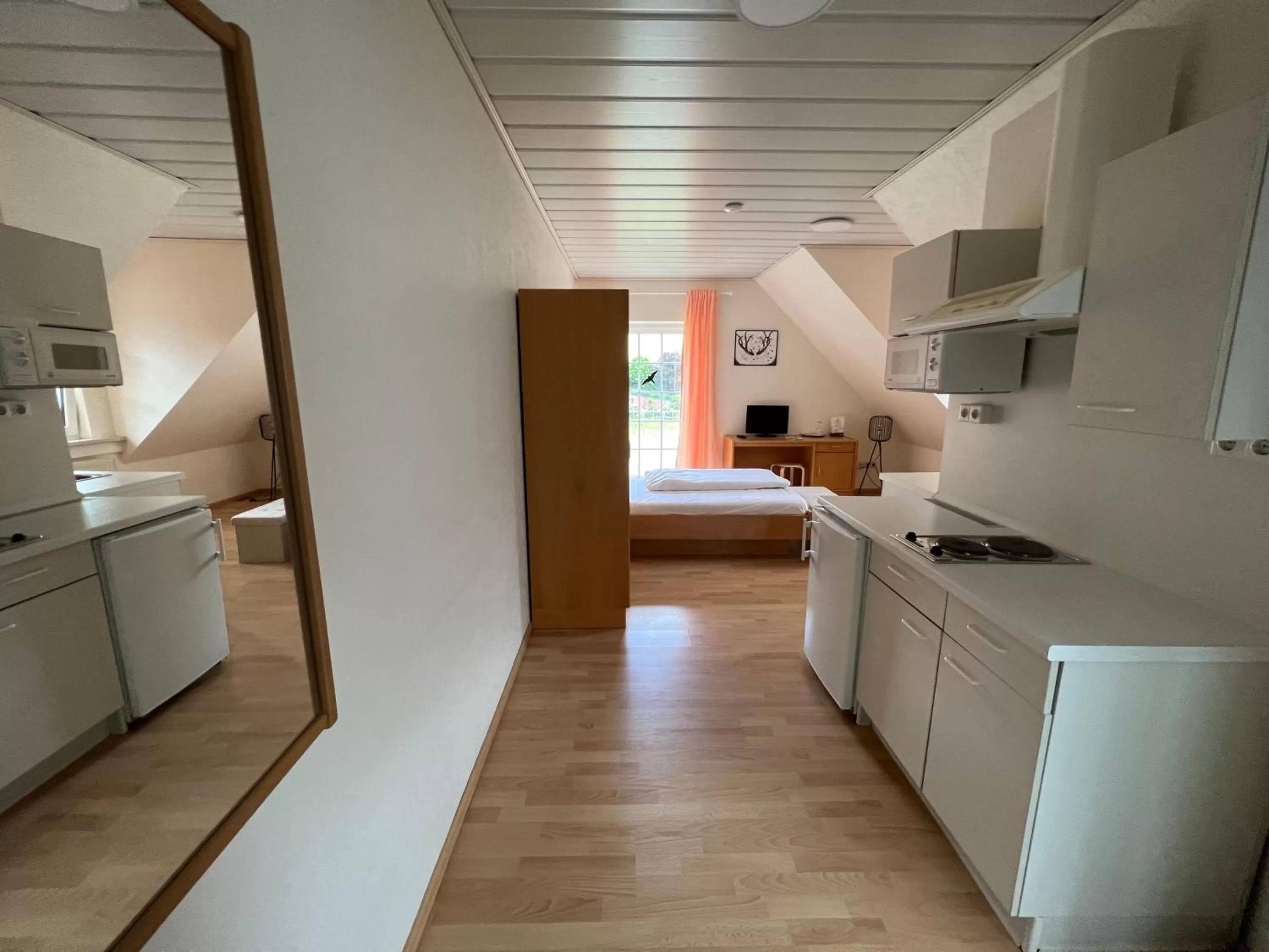 Kitchen or kitchenette in Hotel Rehkitz