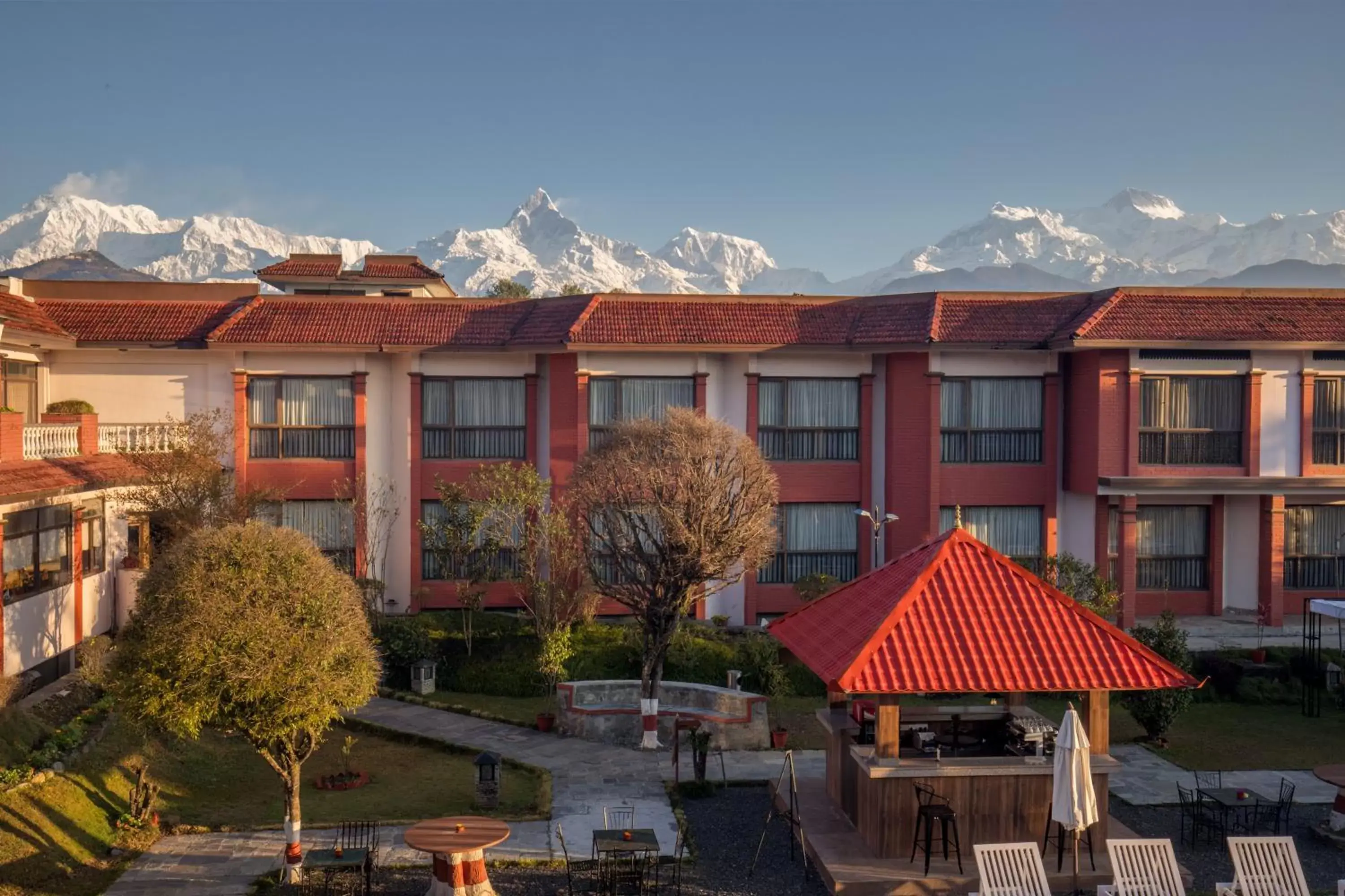 Mountain view in Hotel Pokhara Grande