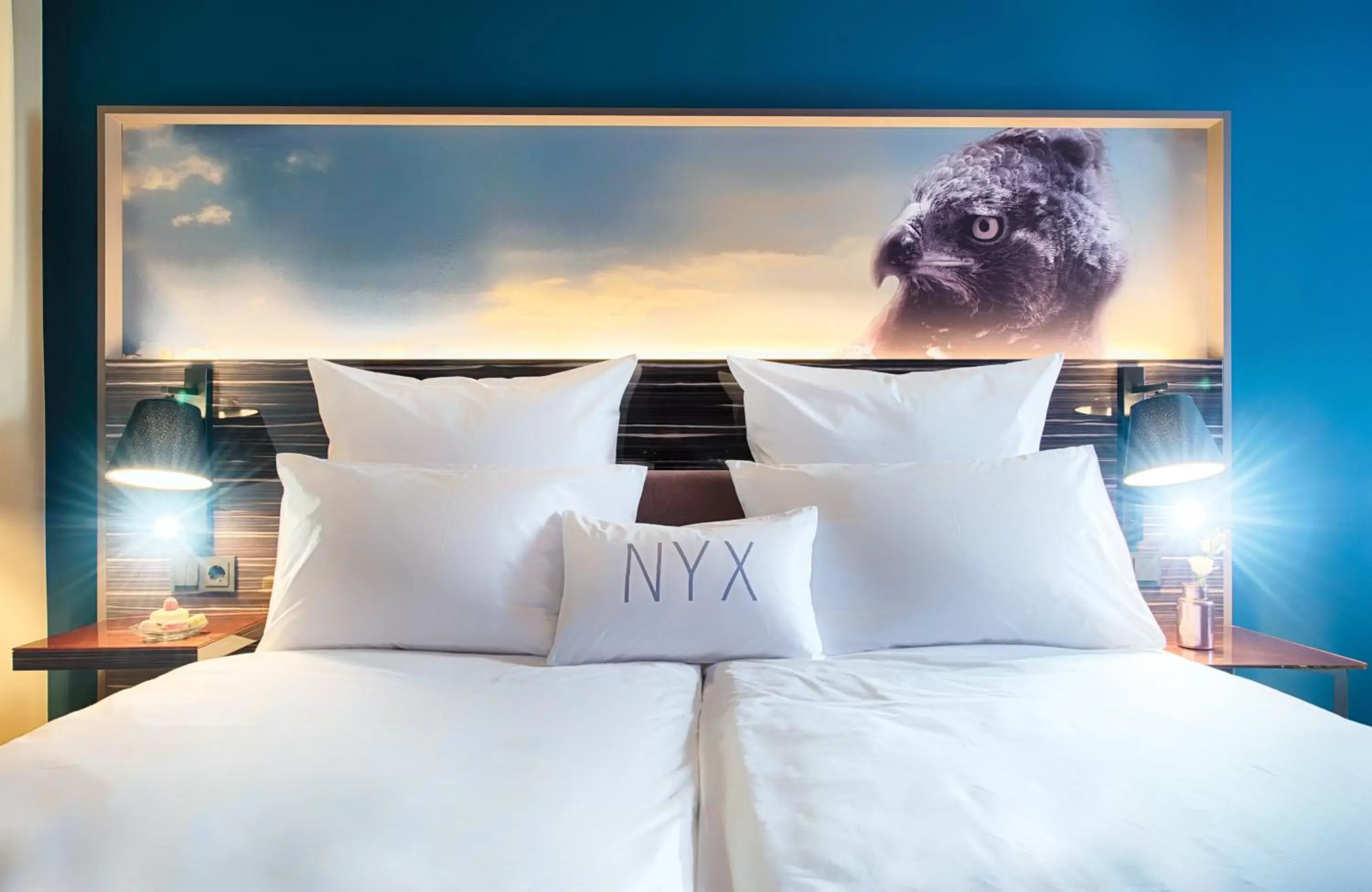 Photo of the whole room, Bed in NYX Hotel Mannheim by Leonardo Hotels