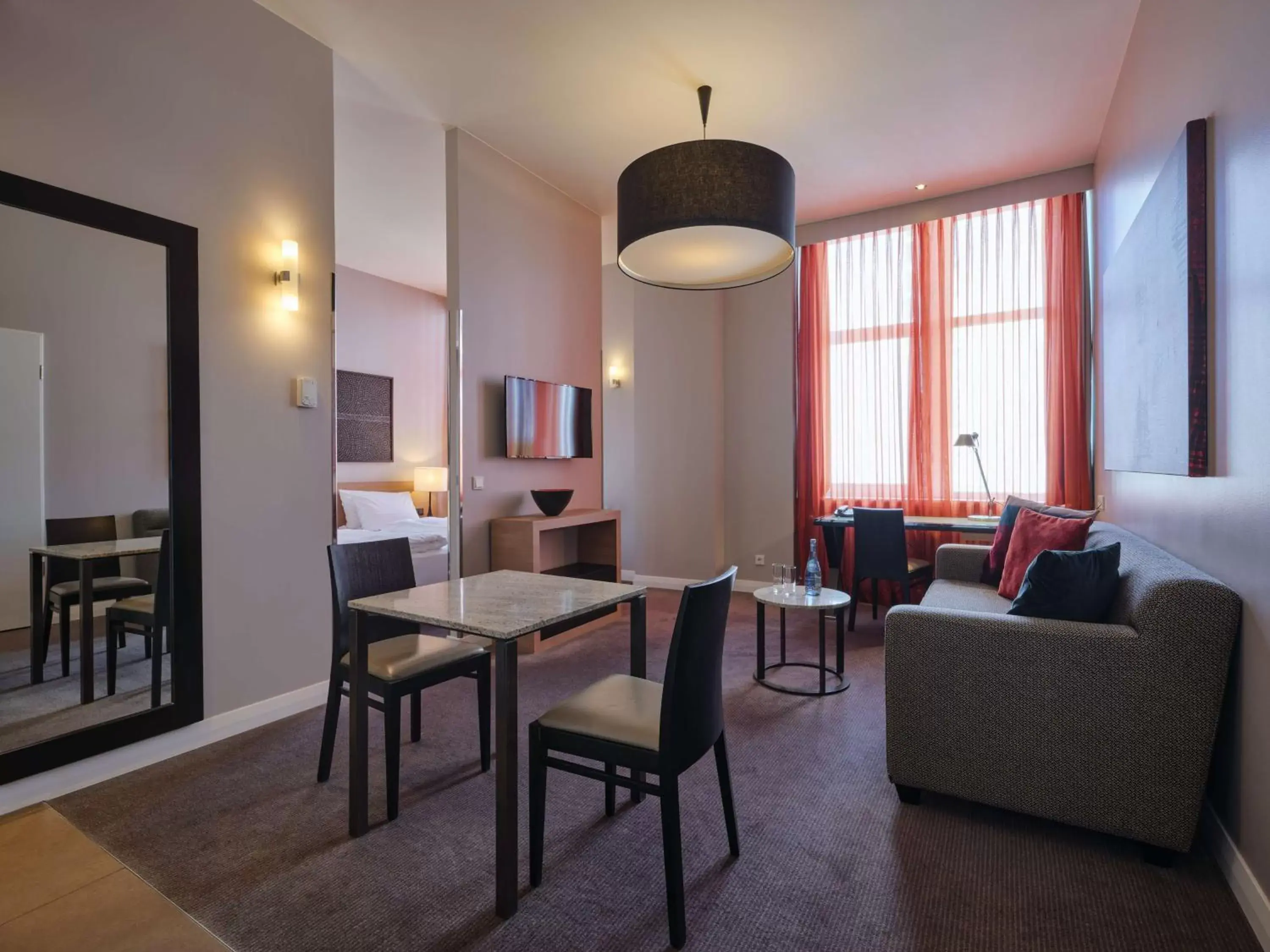 Bedroom, Seating Area in Adina Apartment Hotel Berlin Checkpoint Charlie