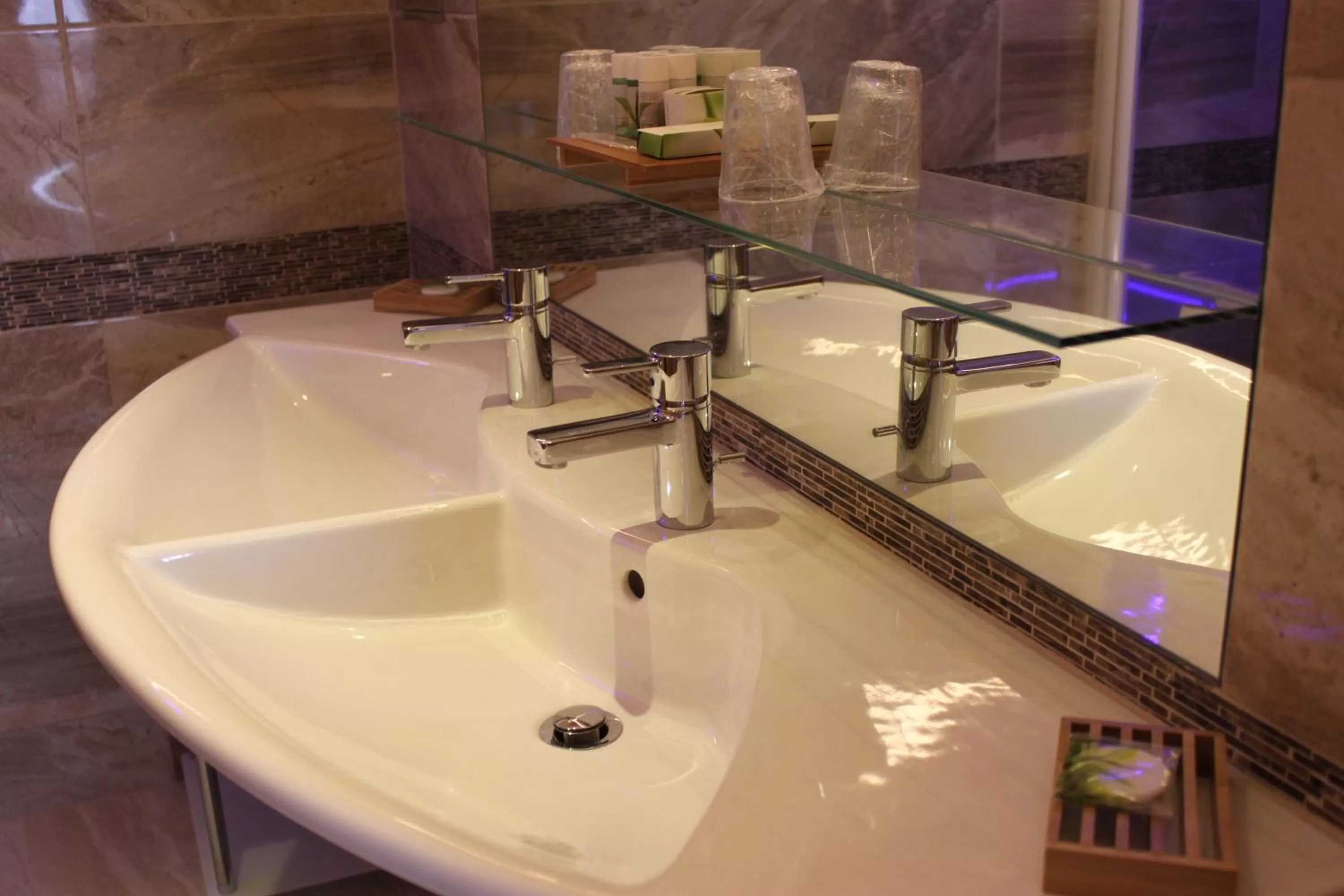 Bathroom in Danubia Gate Hotel