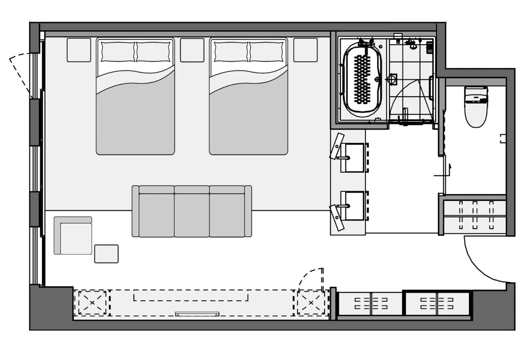 Floor plan in KAYA Kyoto Nijo Castle, BW Signature Collection by Best Western