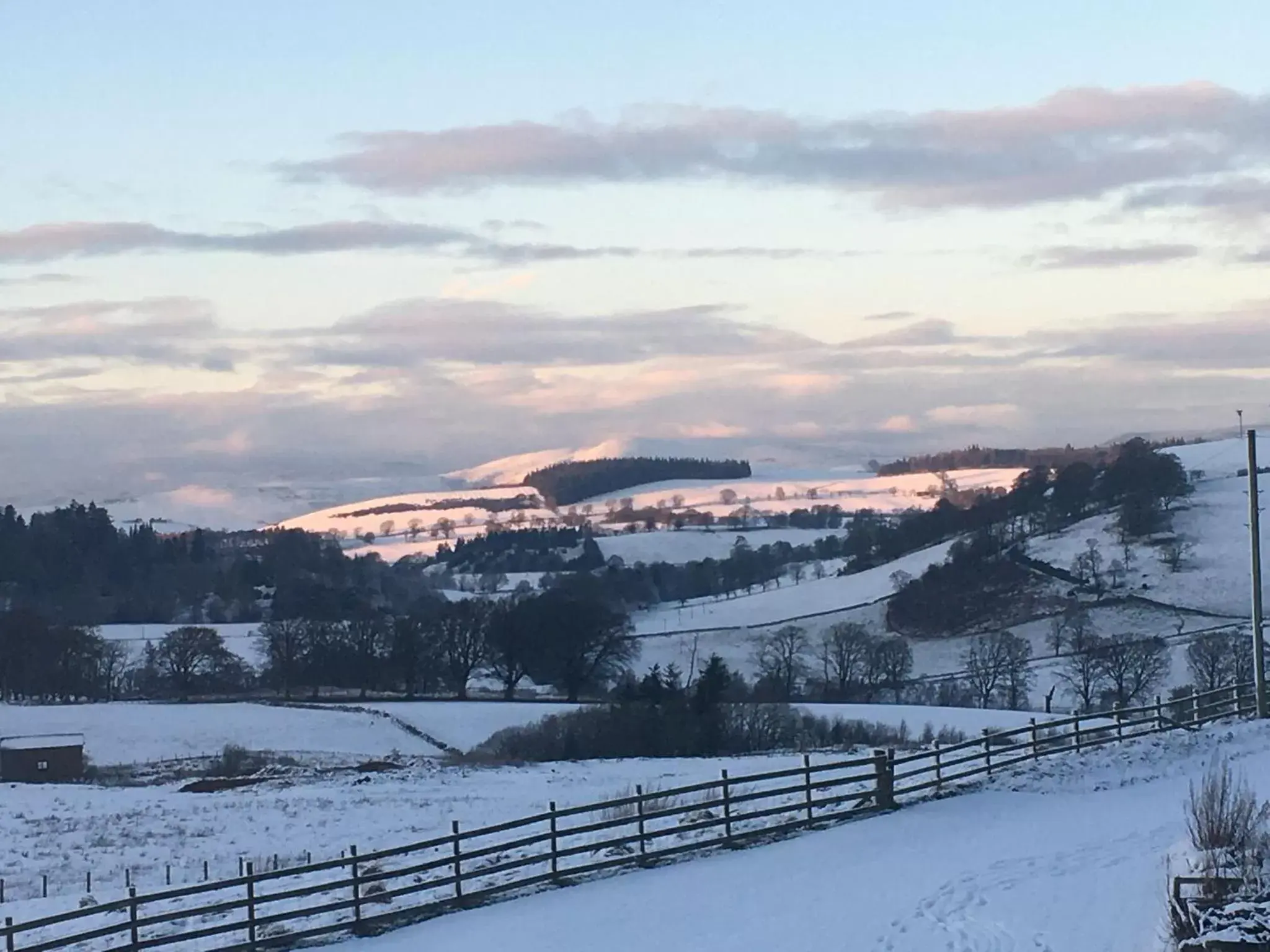 Mountain view, Winter in Ladyurd Farmhouse
