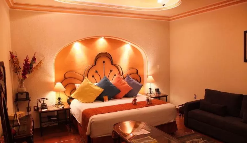Bed in Hotel Boutique Parador San Miguel Oaxaca