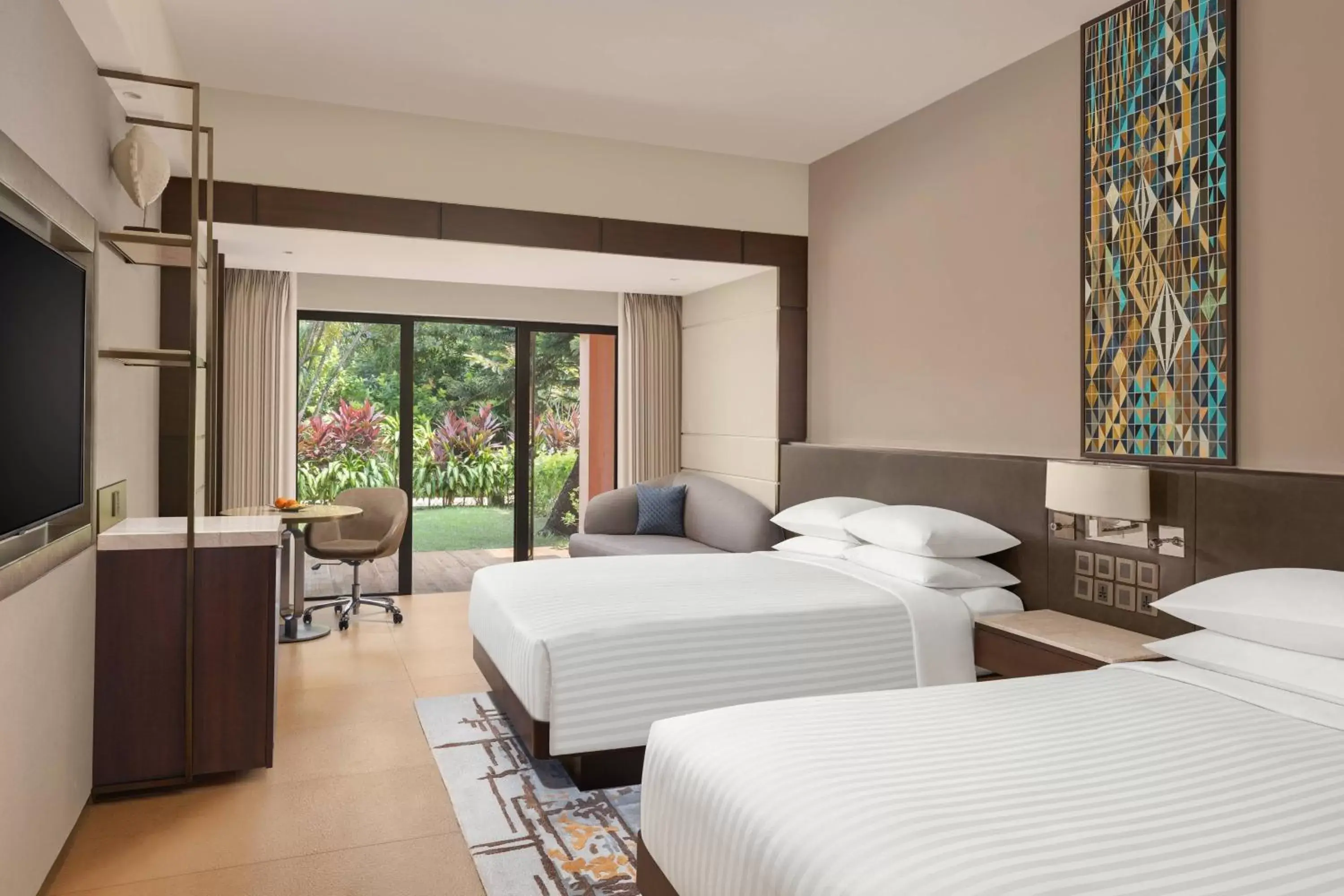 Photo of the whole room, Bed in Goa Marriott Resort & Spa