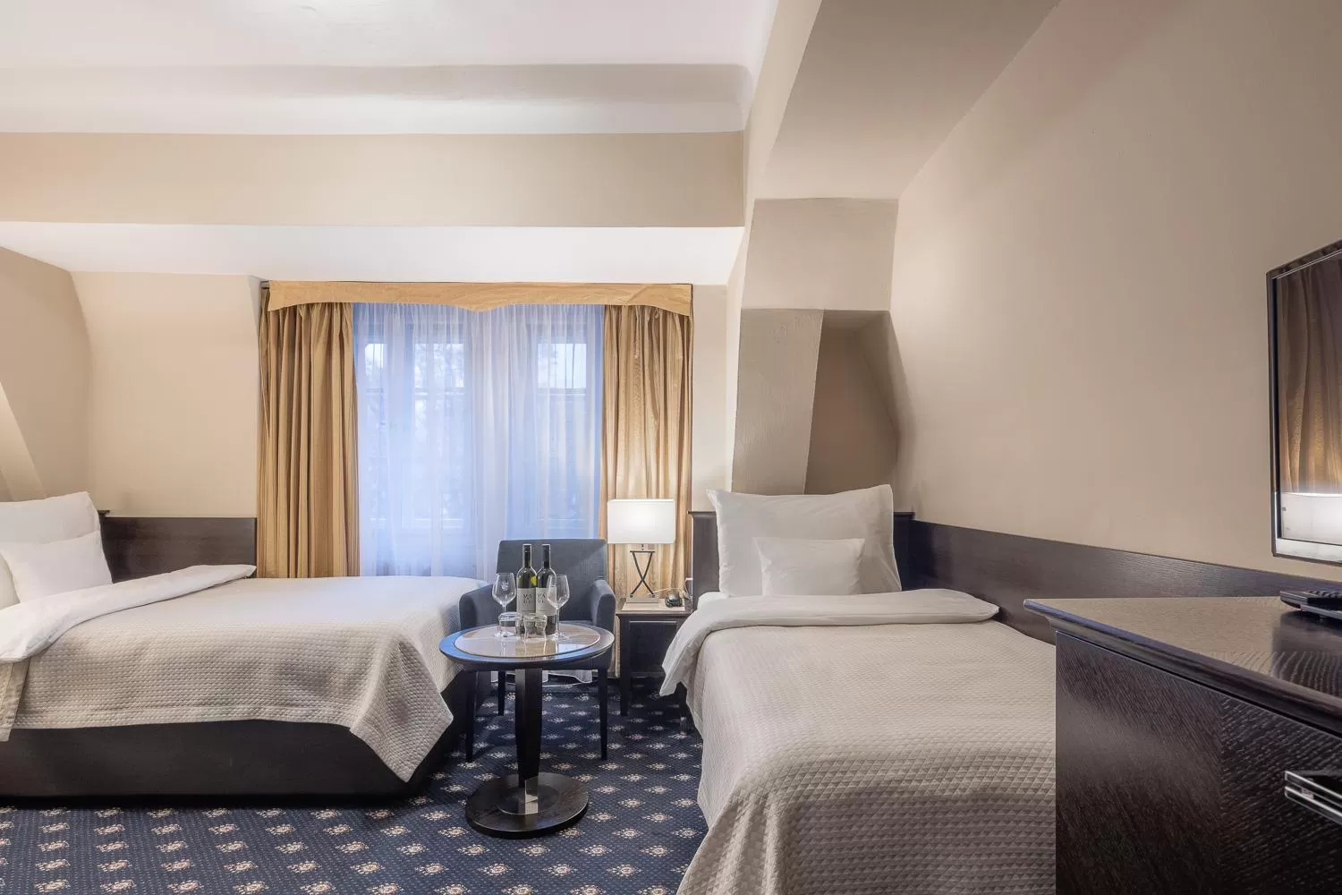 Bedroom, Bed in Pytloun Old Armoury Hotel Prague, Stará Zbrojnice