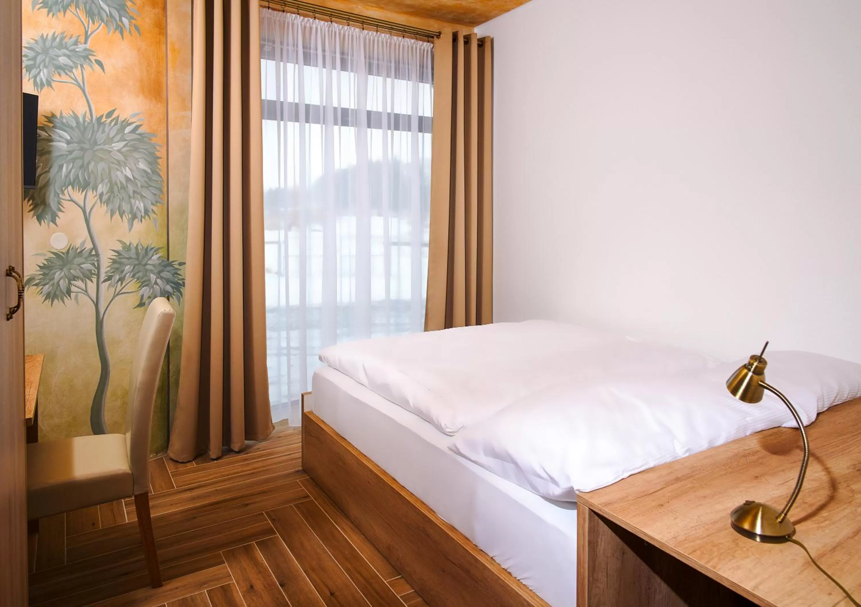 Bed in Hotel Dymník