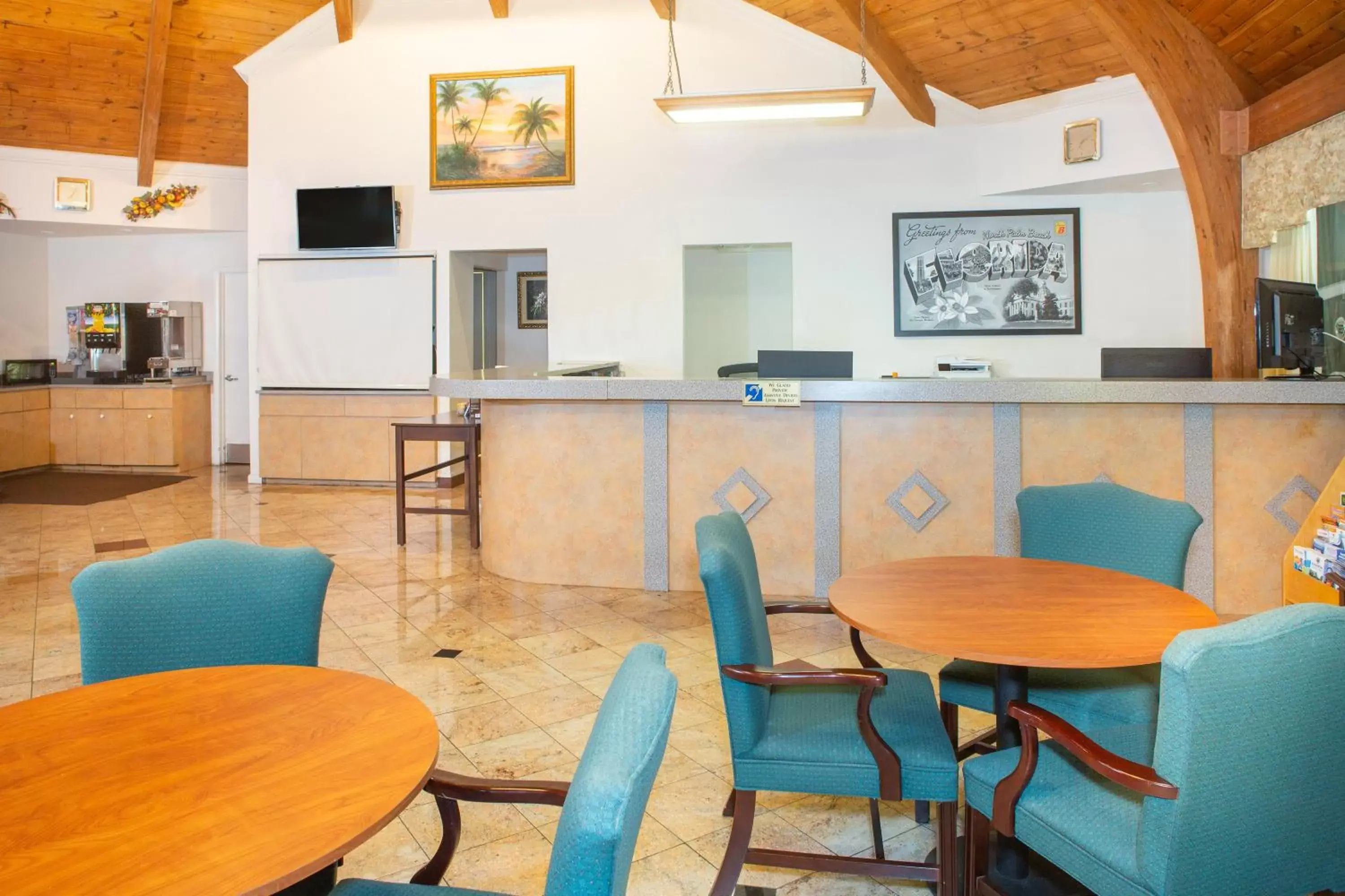 Lobby or reception, Dining Area in Super 8 by Wyndham North Palm Beach