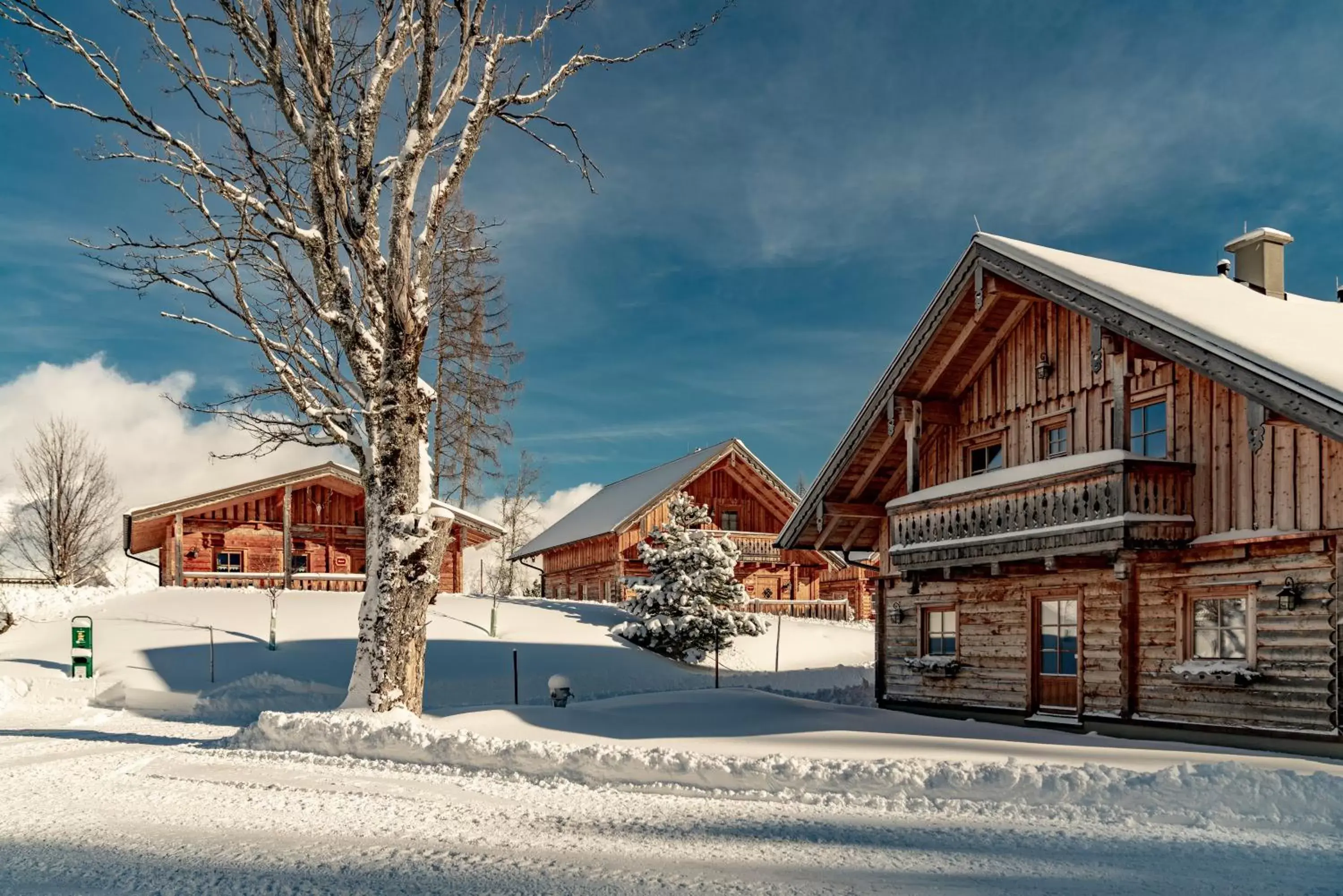 Property building, Winter in Almwelt Austria