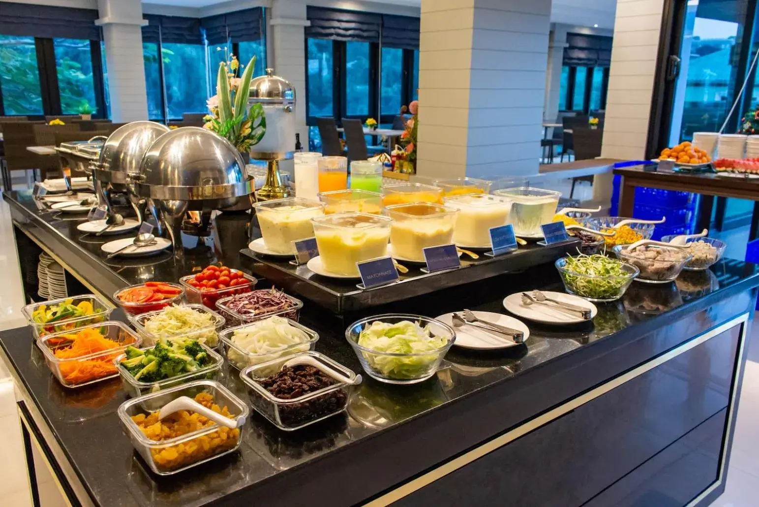 Buffet breakfast in Sun Marina Cha-Am Buffet breakfast in Sun Marina Cha-Am