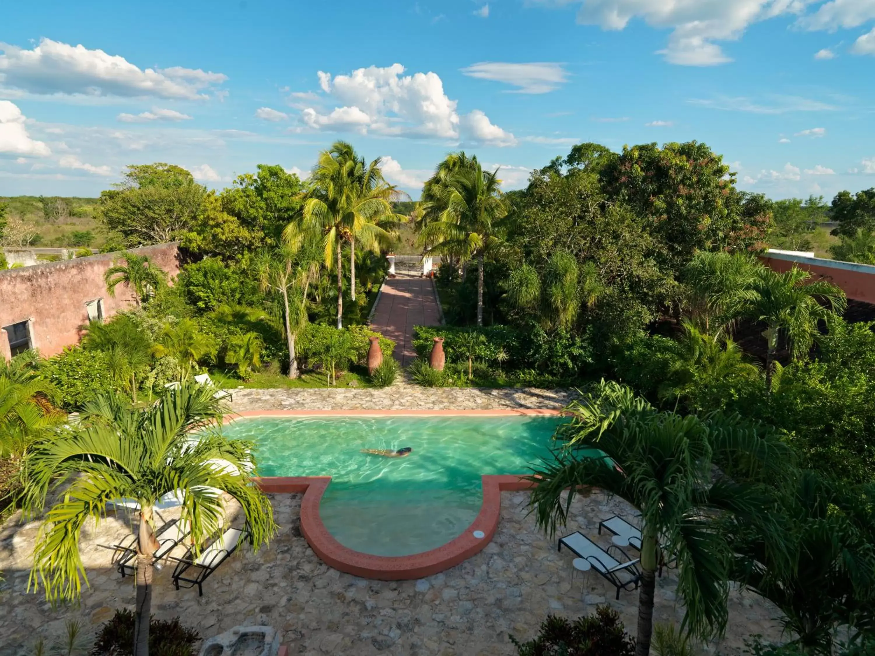 Day, Pool View in Hacienda Sacnicte