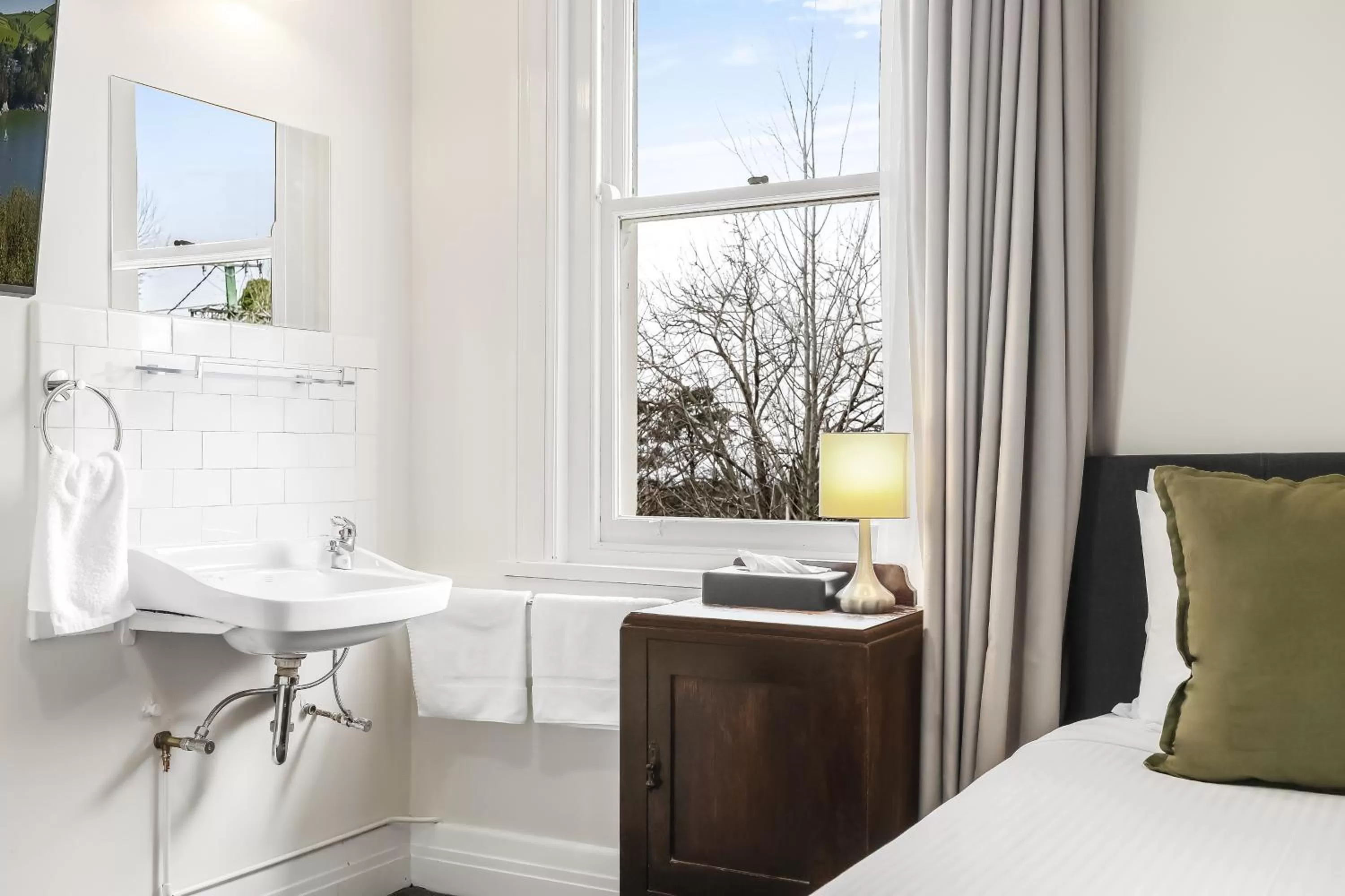 Bed in Grand View Hotel