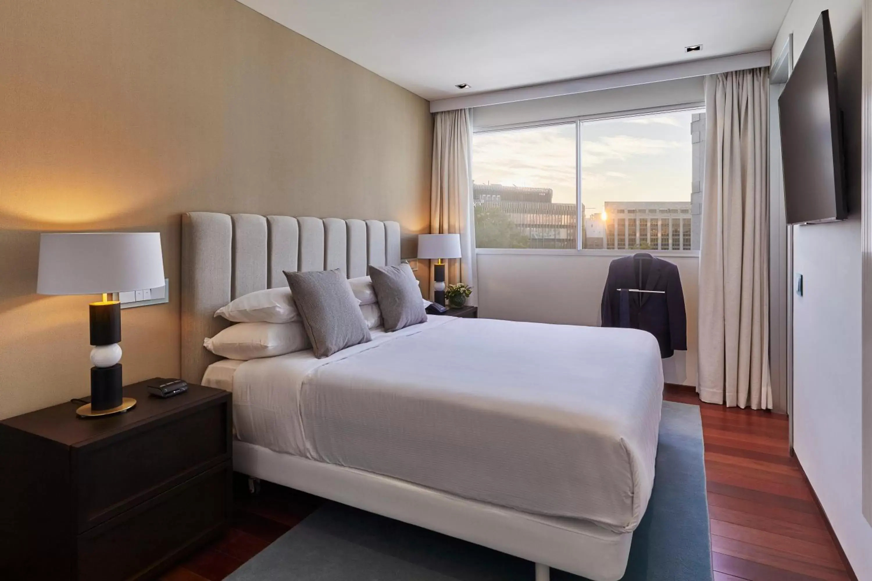 Bed in Hyatt Regency Madrid Residences