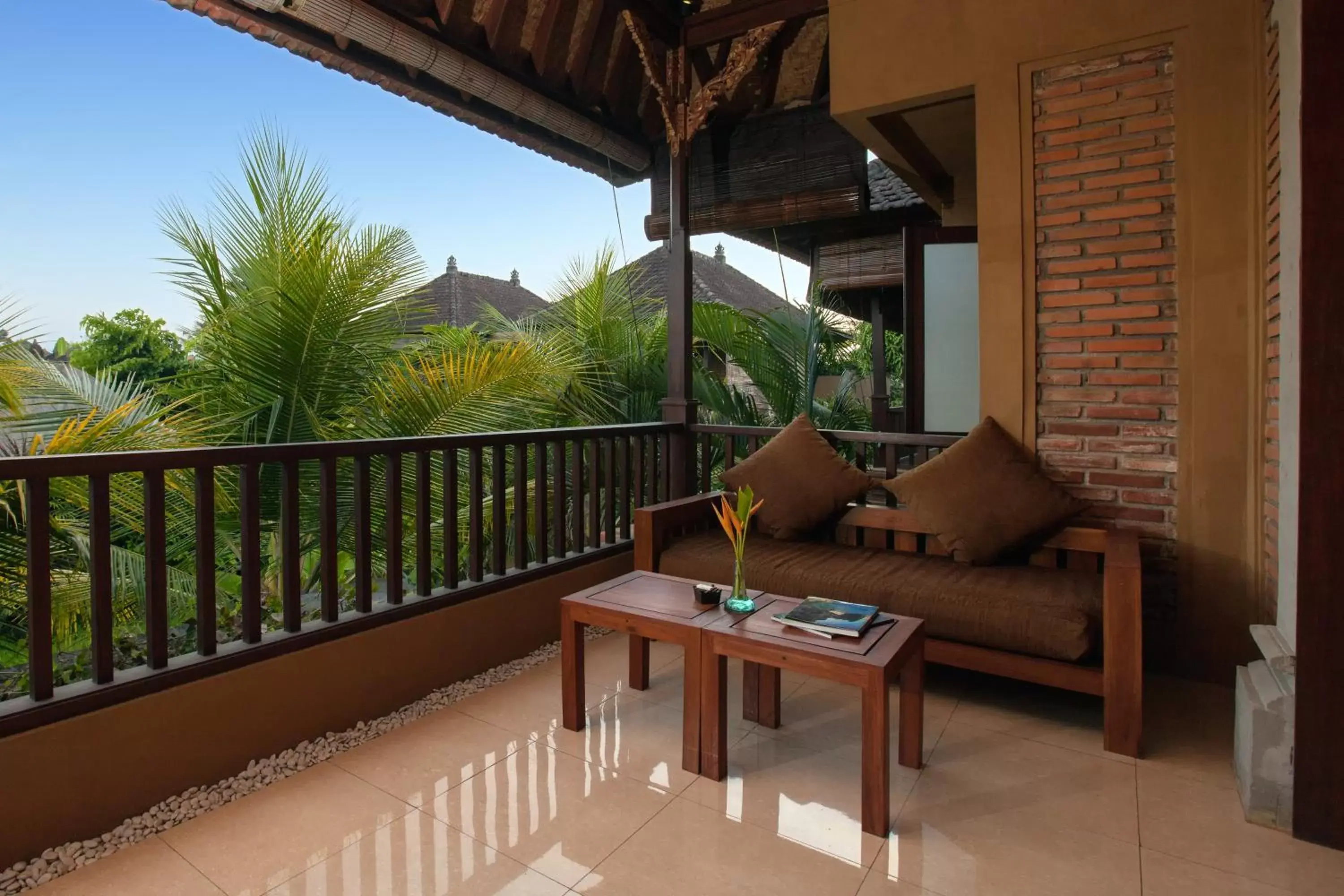 Balcony/Terrace in Bebek Tepi Sawah Restaurant & Villas