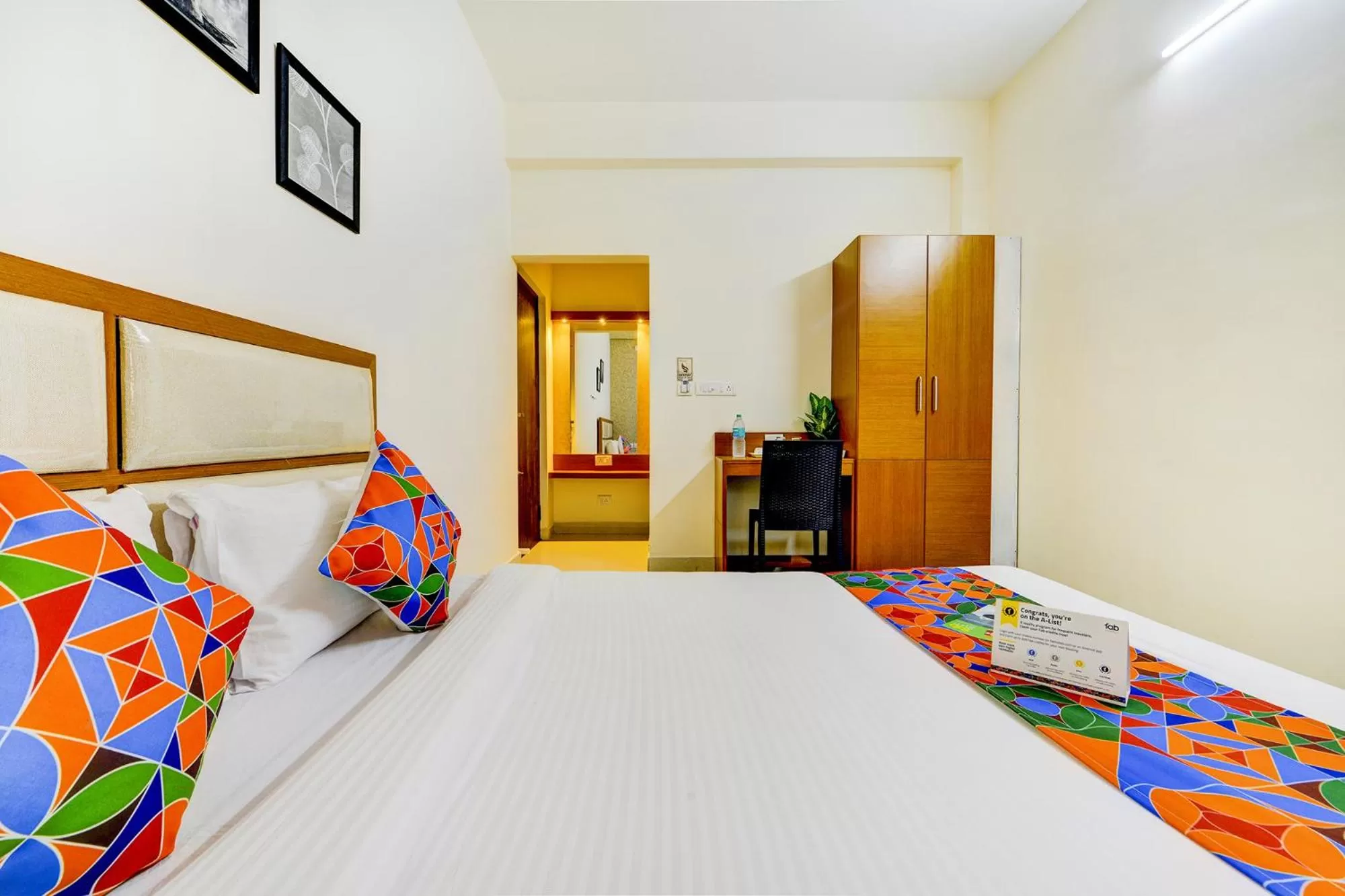 Bedroom, Bed in FabHotel Sky Bay Residency - Near Kodambakkam Railway Station
