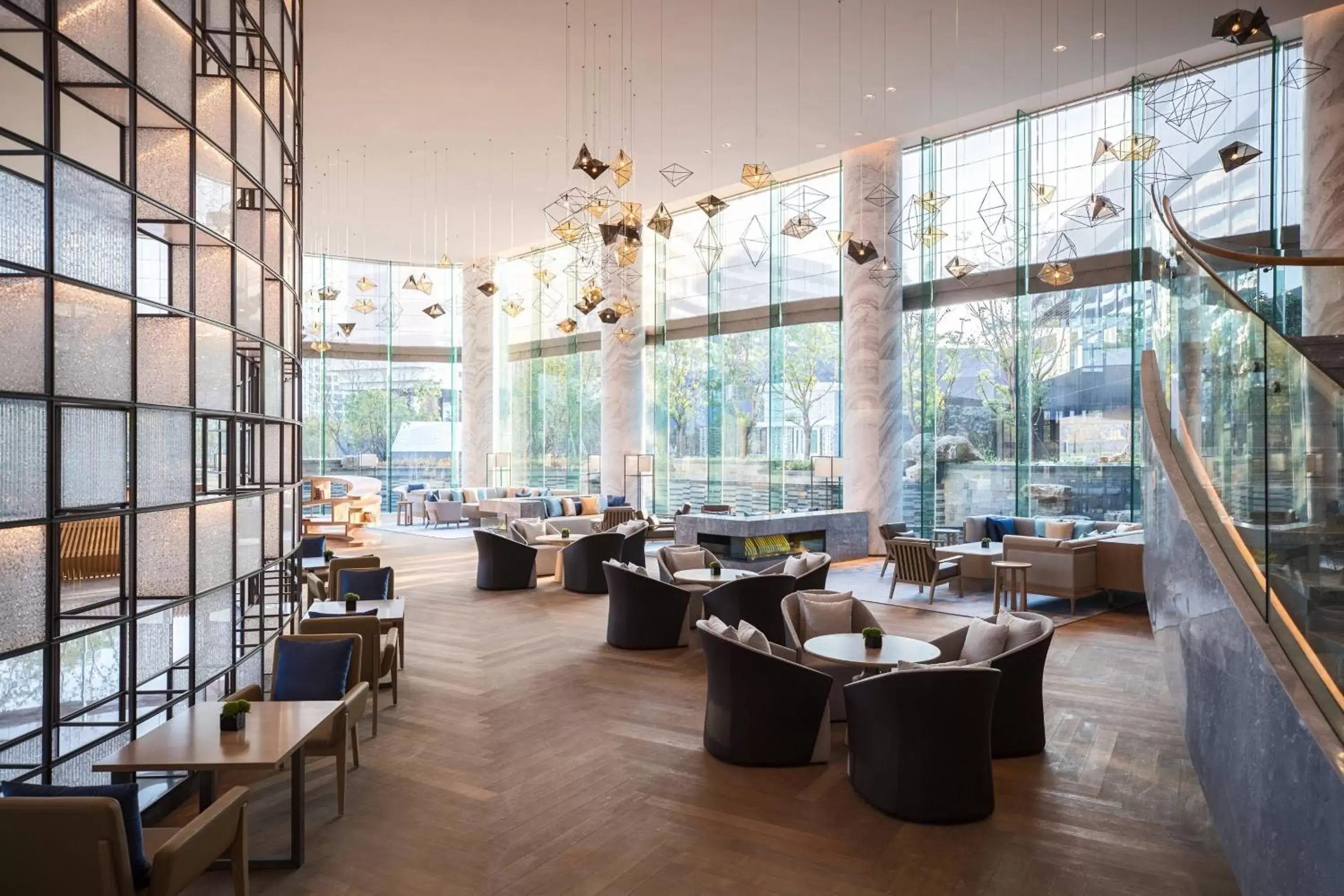 Lobby or reception, Restaurant/Places to Eat in Suzhou Marriott Hotel Taihu Lake