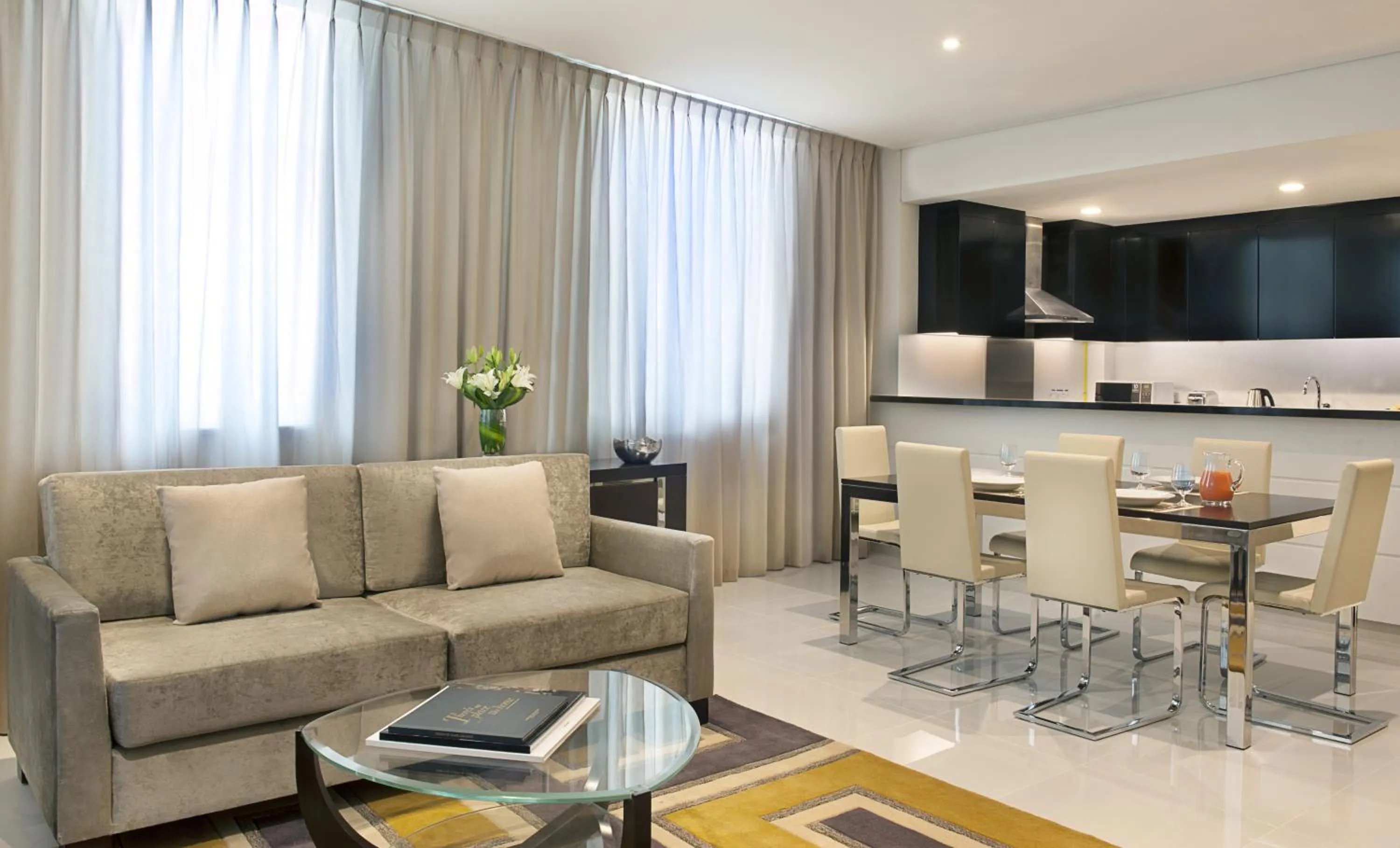 Living room in DAMAC Maison Cour Jardin