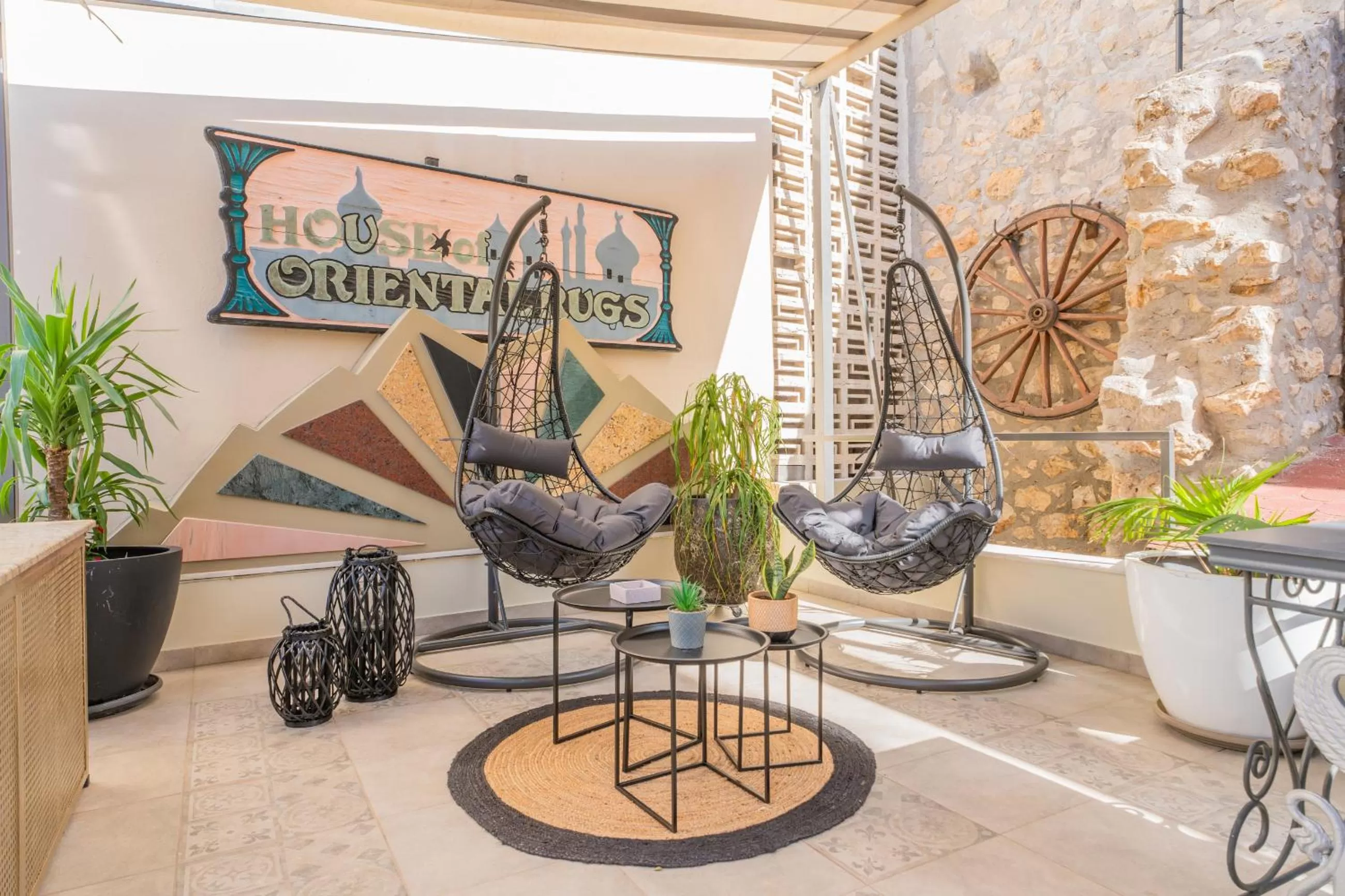 Seating area in The Stone Manor , Noho boutique hotel Thissio