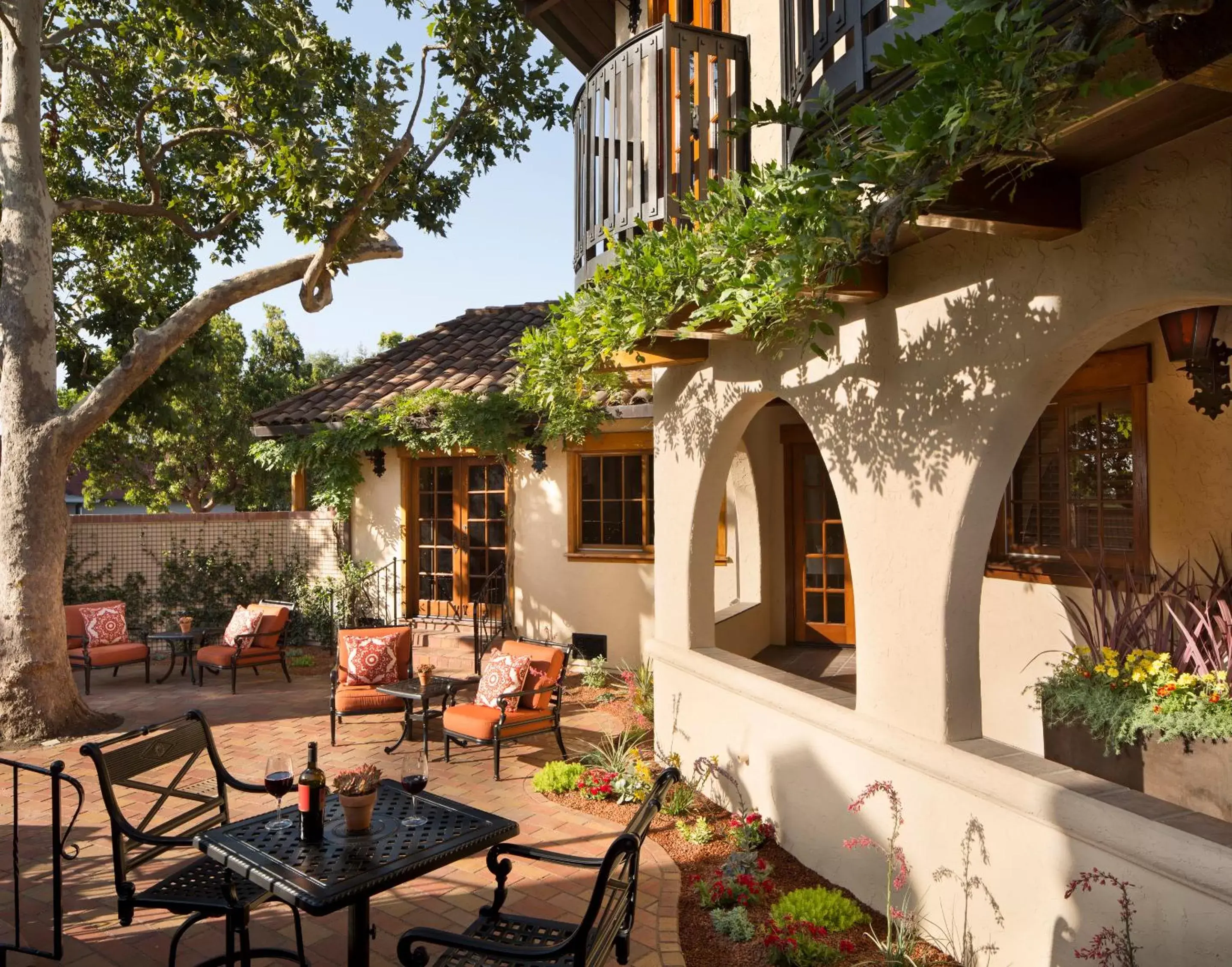 Patio in Rancho Caymus Inn