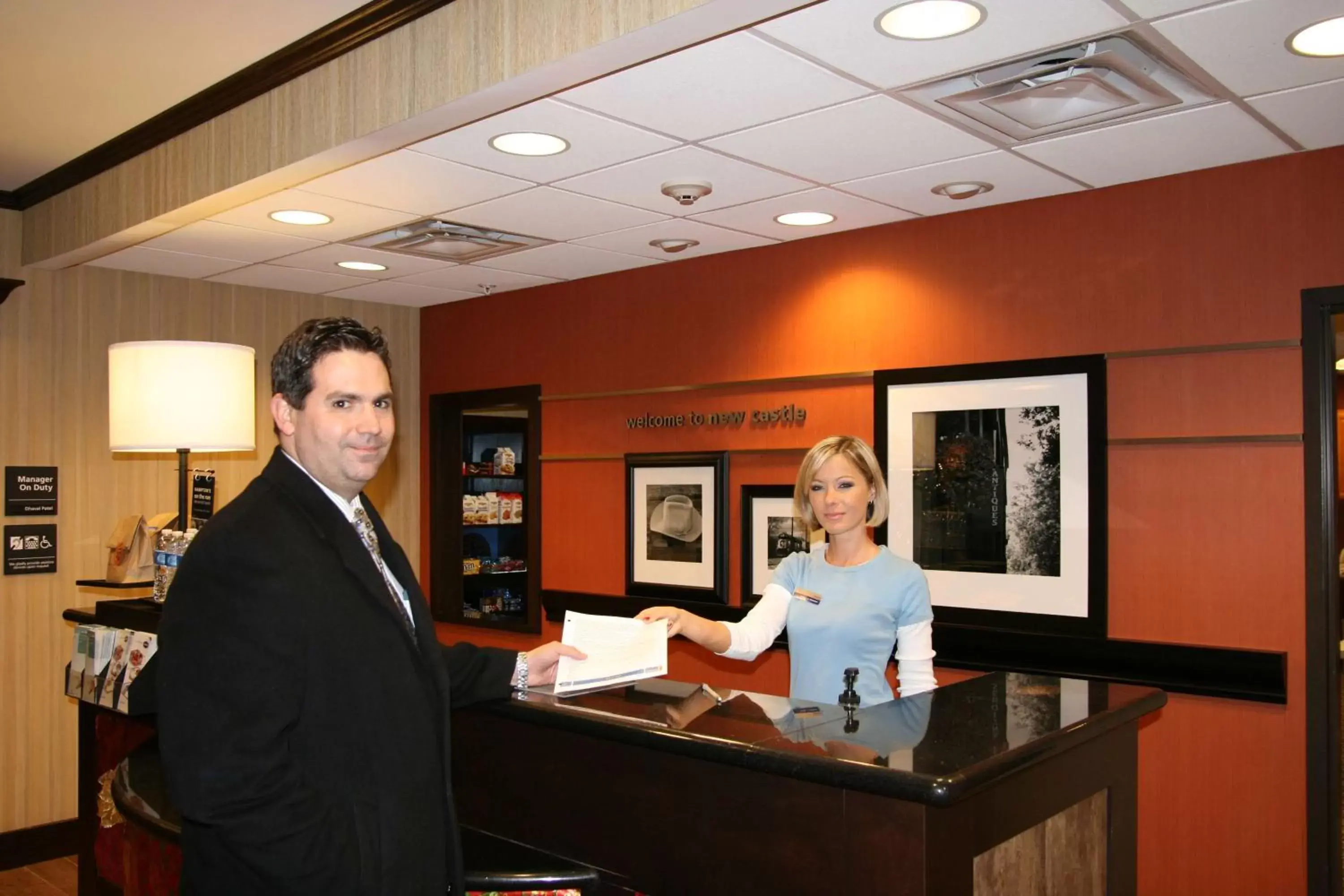 Lobby or reception, Lobby/Reception in Hampton Inn & Suites New Castle, PA