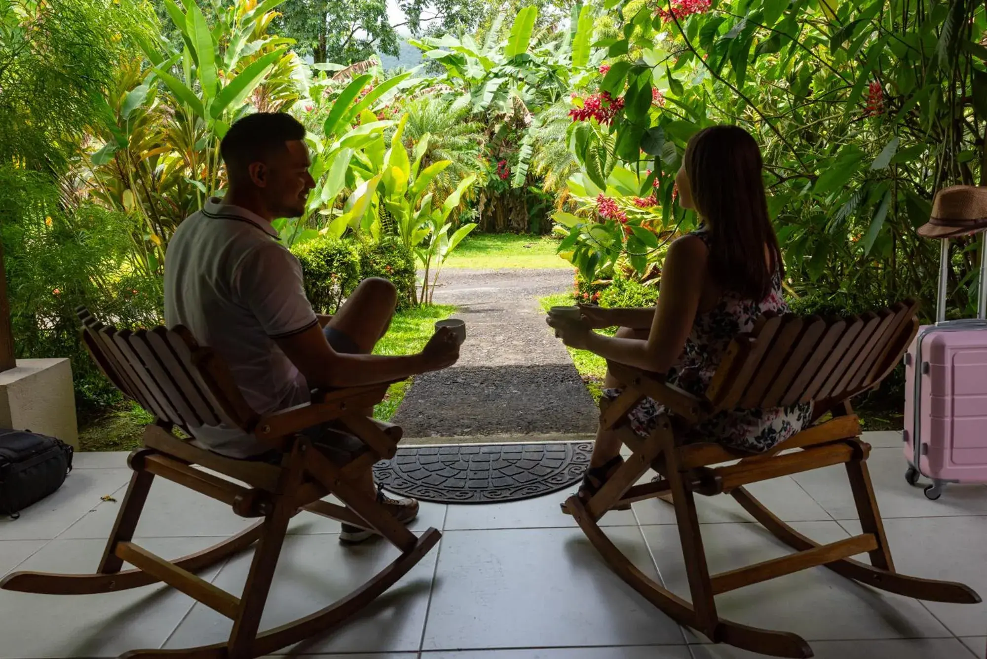 Seating area in Arenal History INN