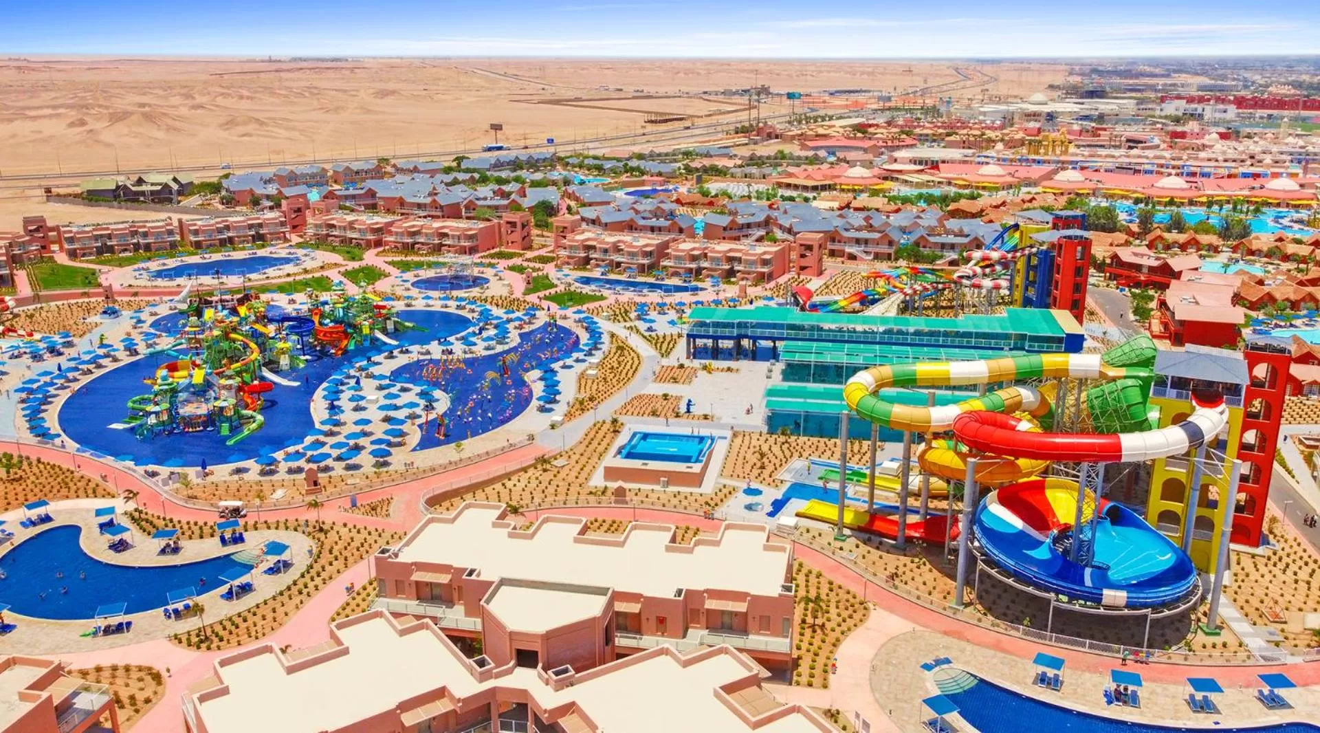 Bird's eye view in Neverland City Hurghada - Pickalbatros