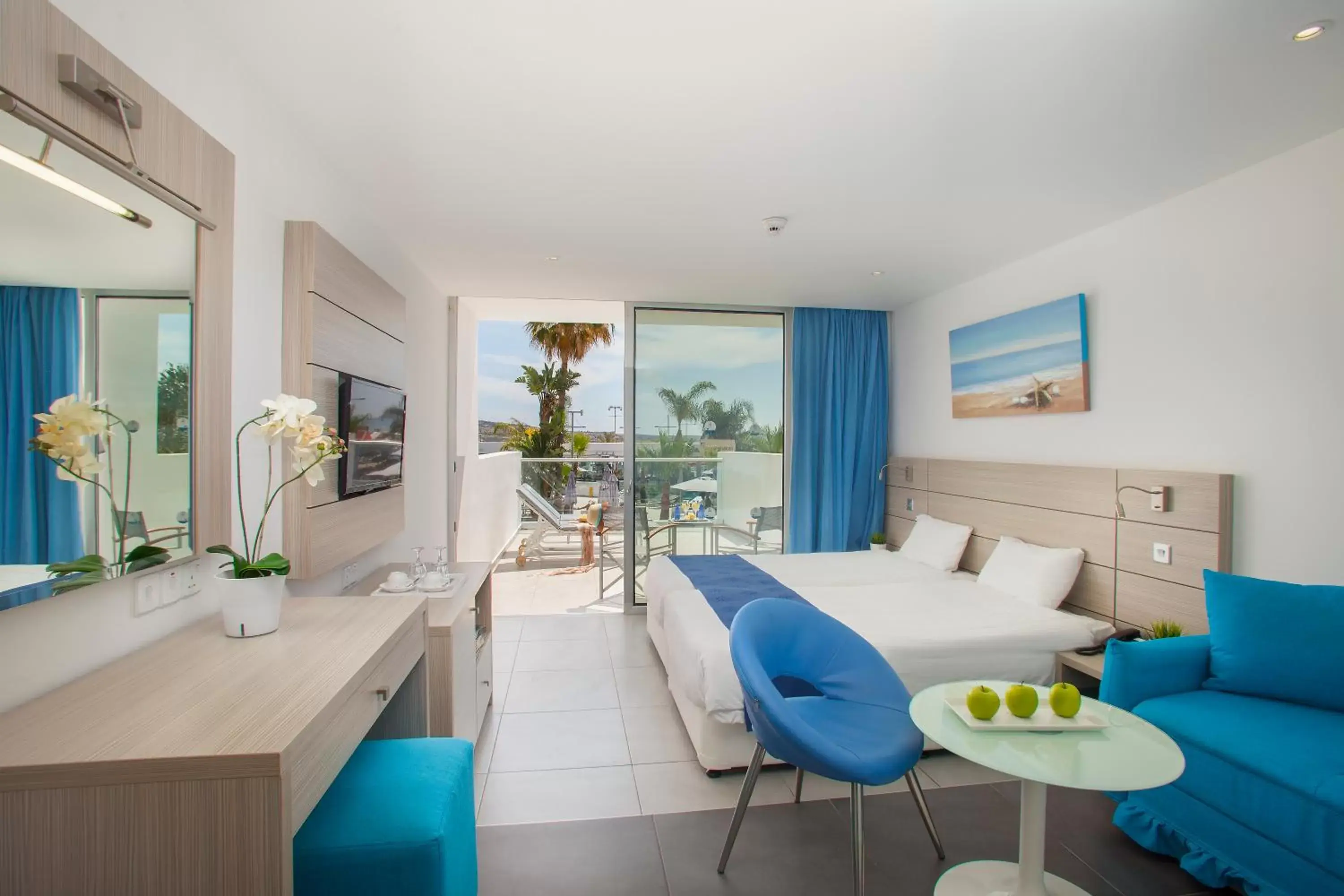 Bedroom in Limanaki Beach Hotel & Suites