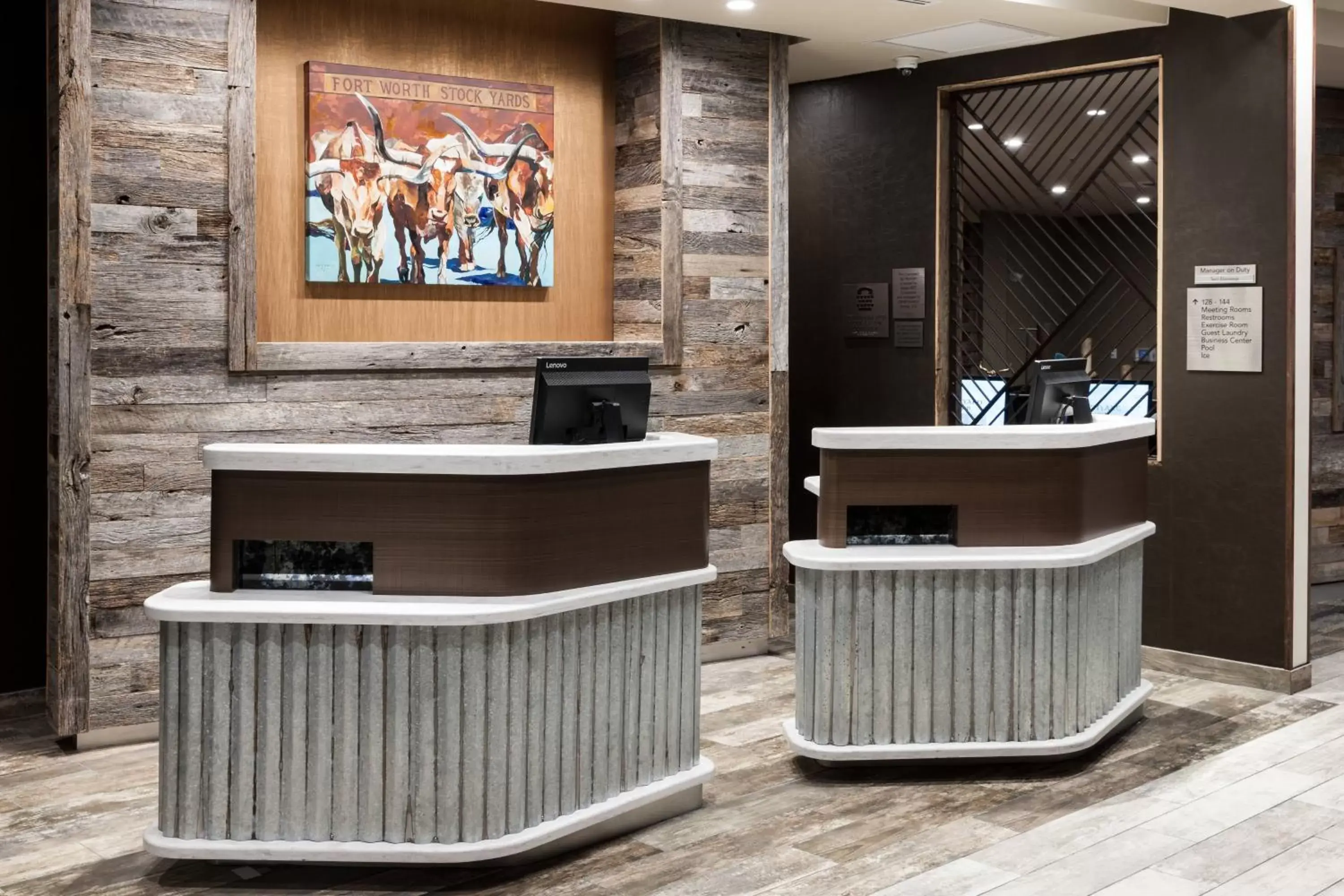 Property building, Lobby/Reception in Courtyard by Marriott Fort Worth Historic Stockyards