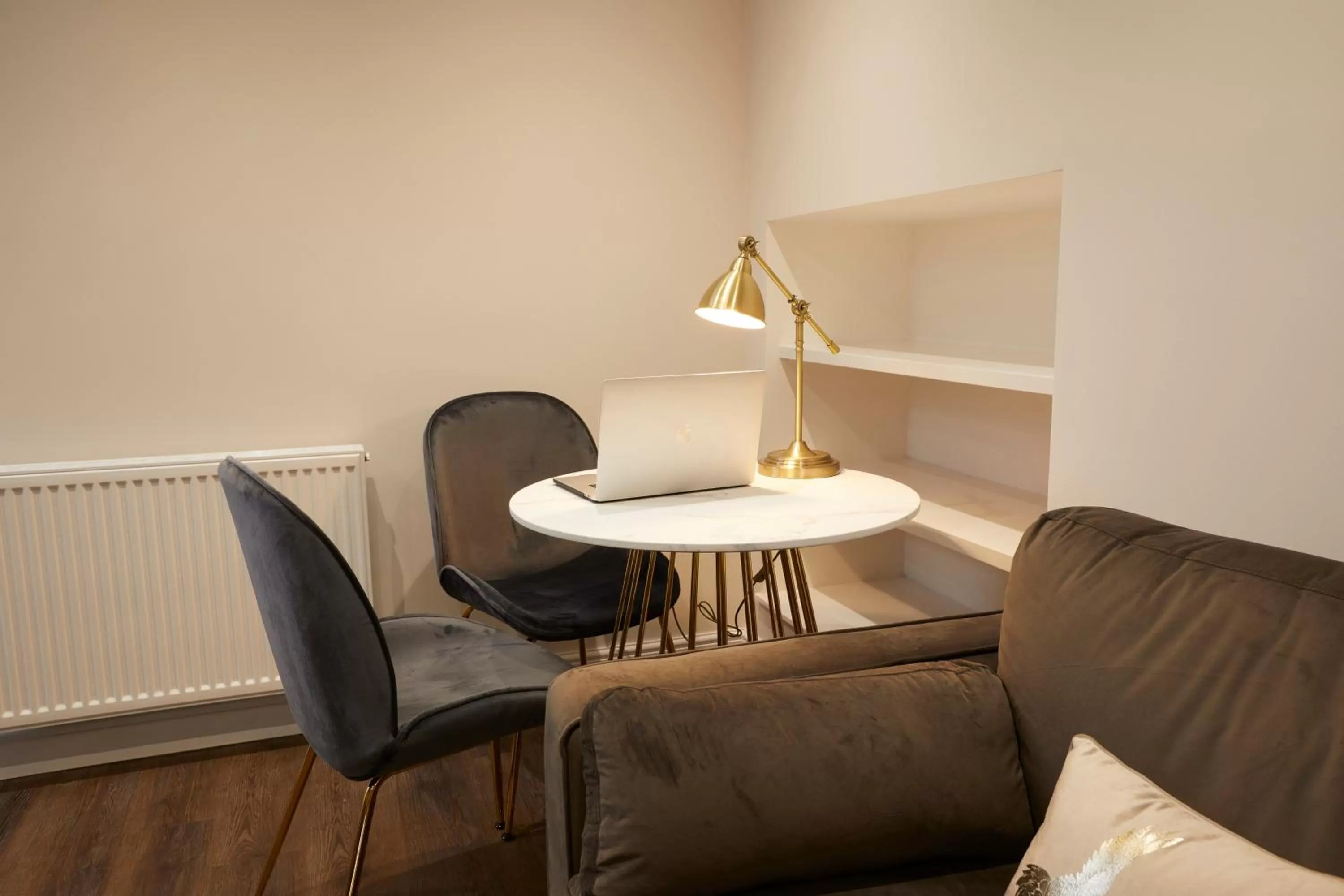 Seating area in Three Cranes Serviced Apartments