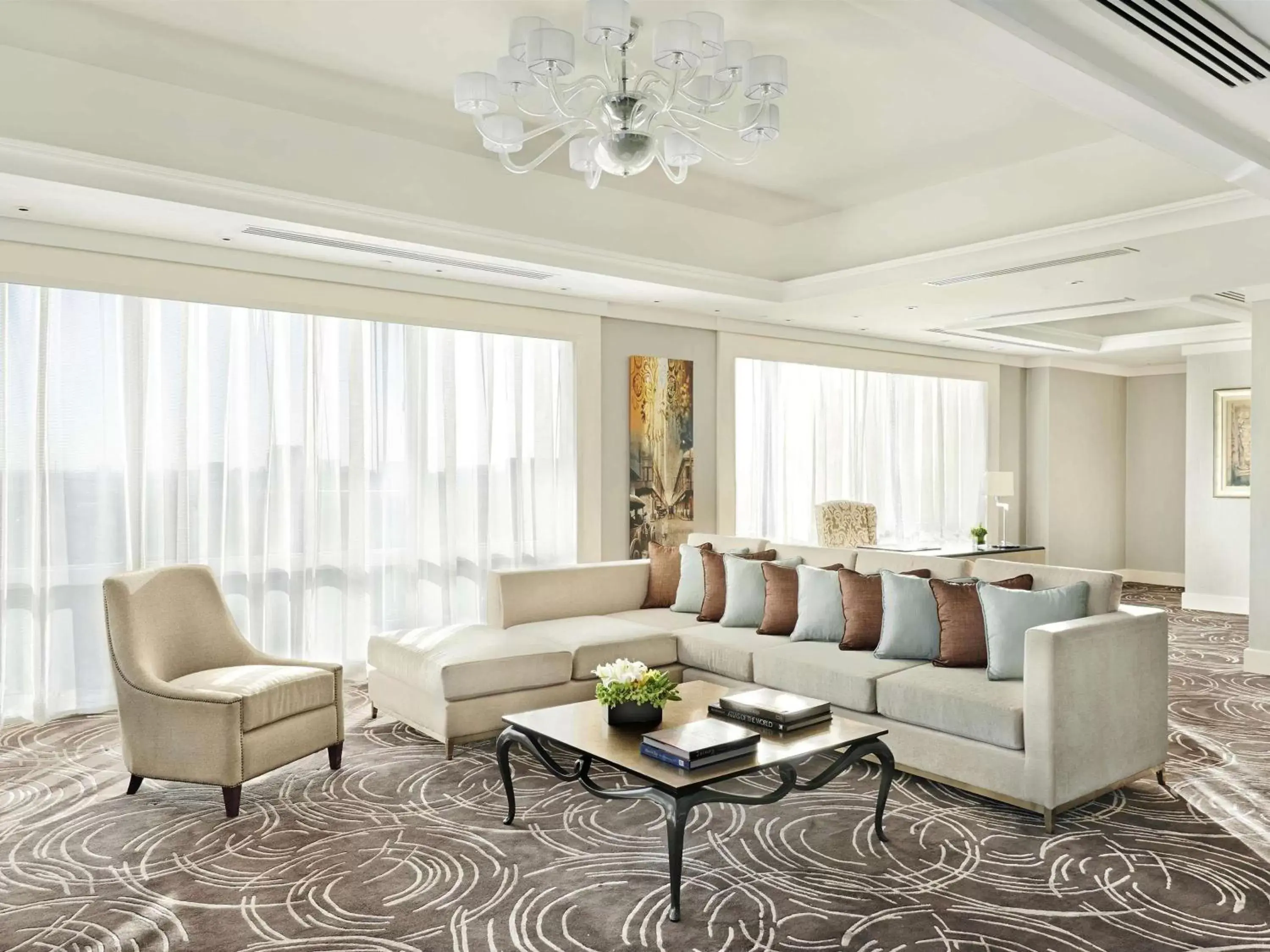 Photo of the whole room, Seating Area in Fairmont Makati