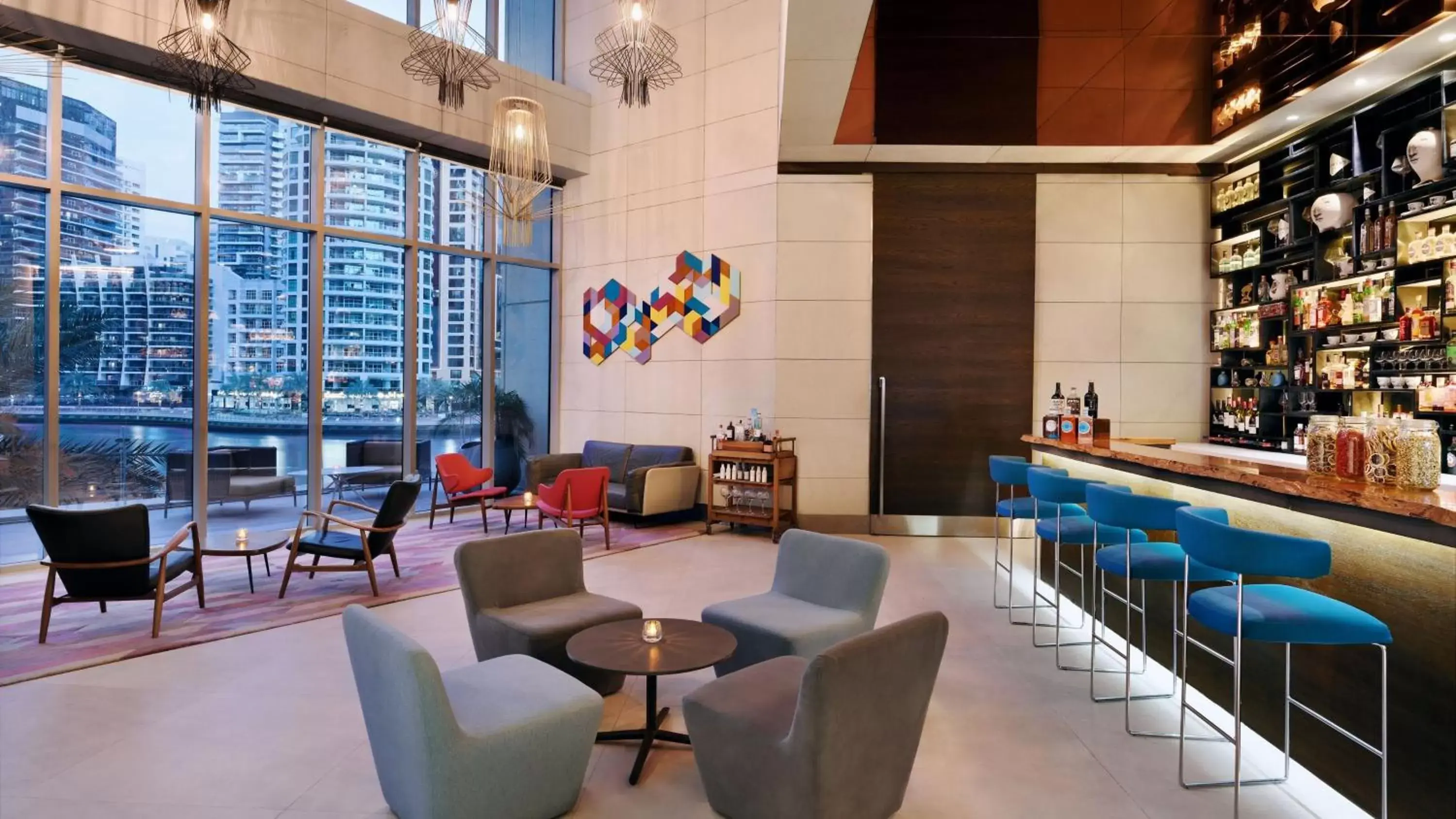 Lounge or bar, Lounge/Bar in InterContinental Dubai Marina, an IHG Hotel