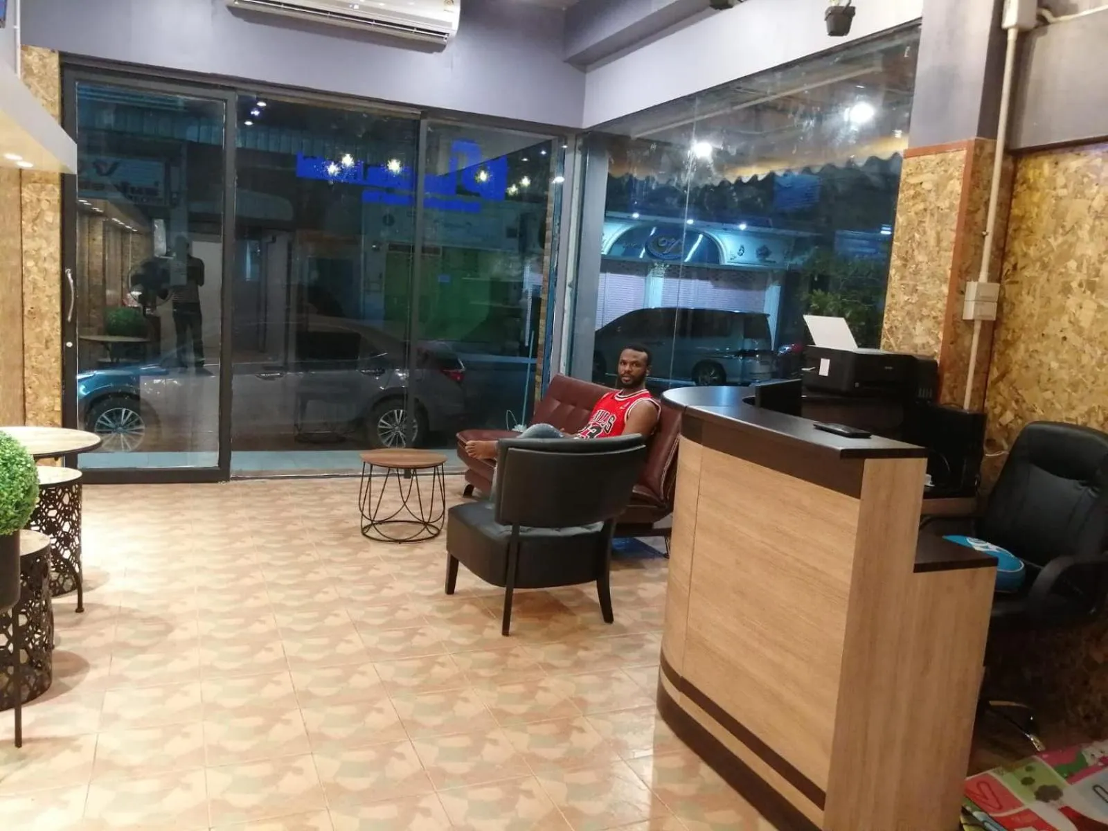 Lobby/Reception in SleepCats Hostel