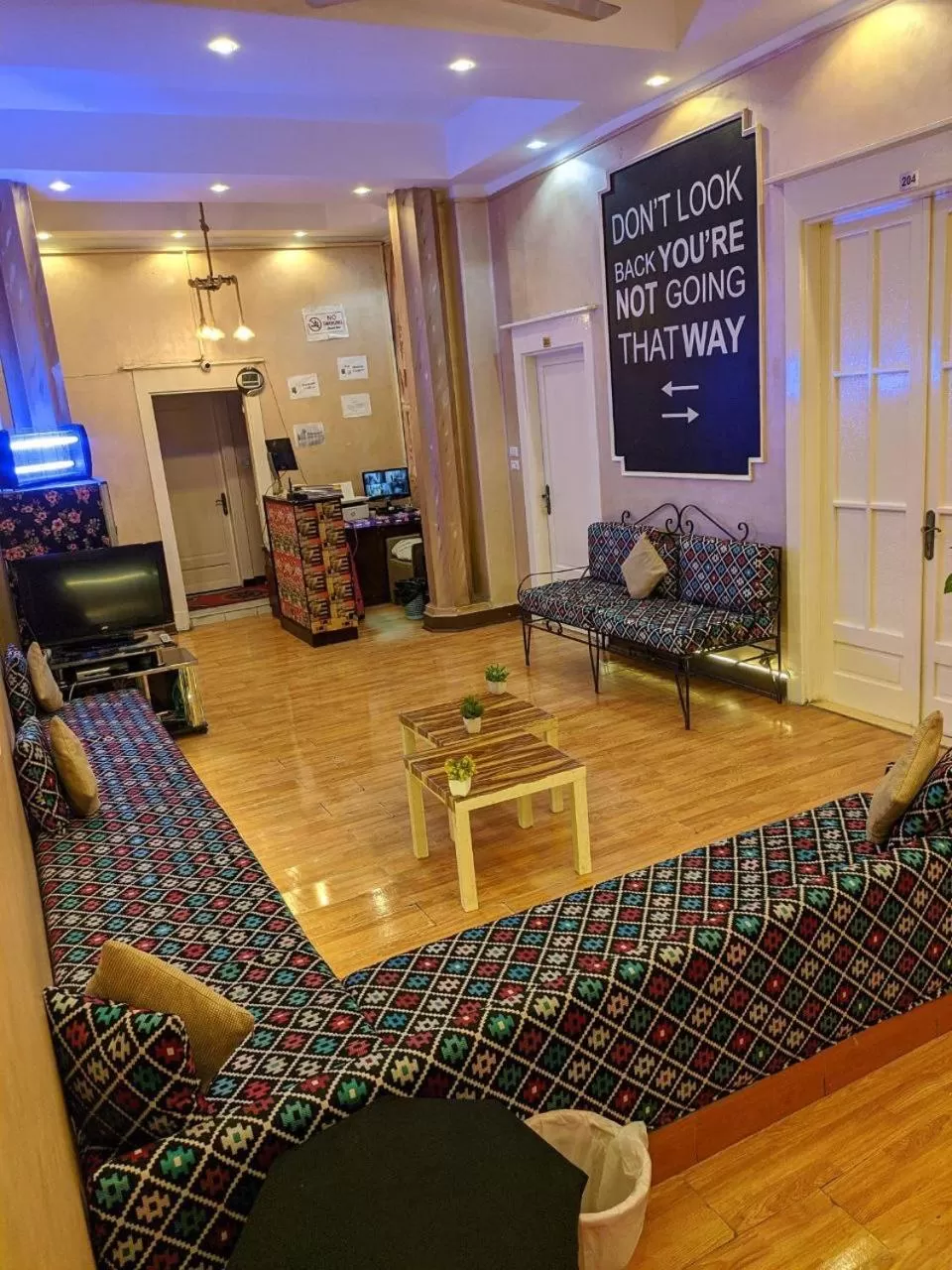 Communal lounge/ TV room in Miami Hotel