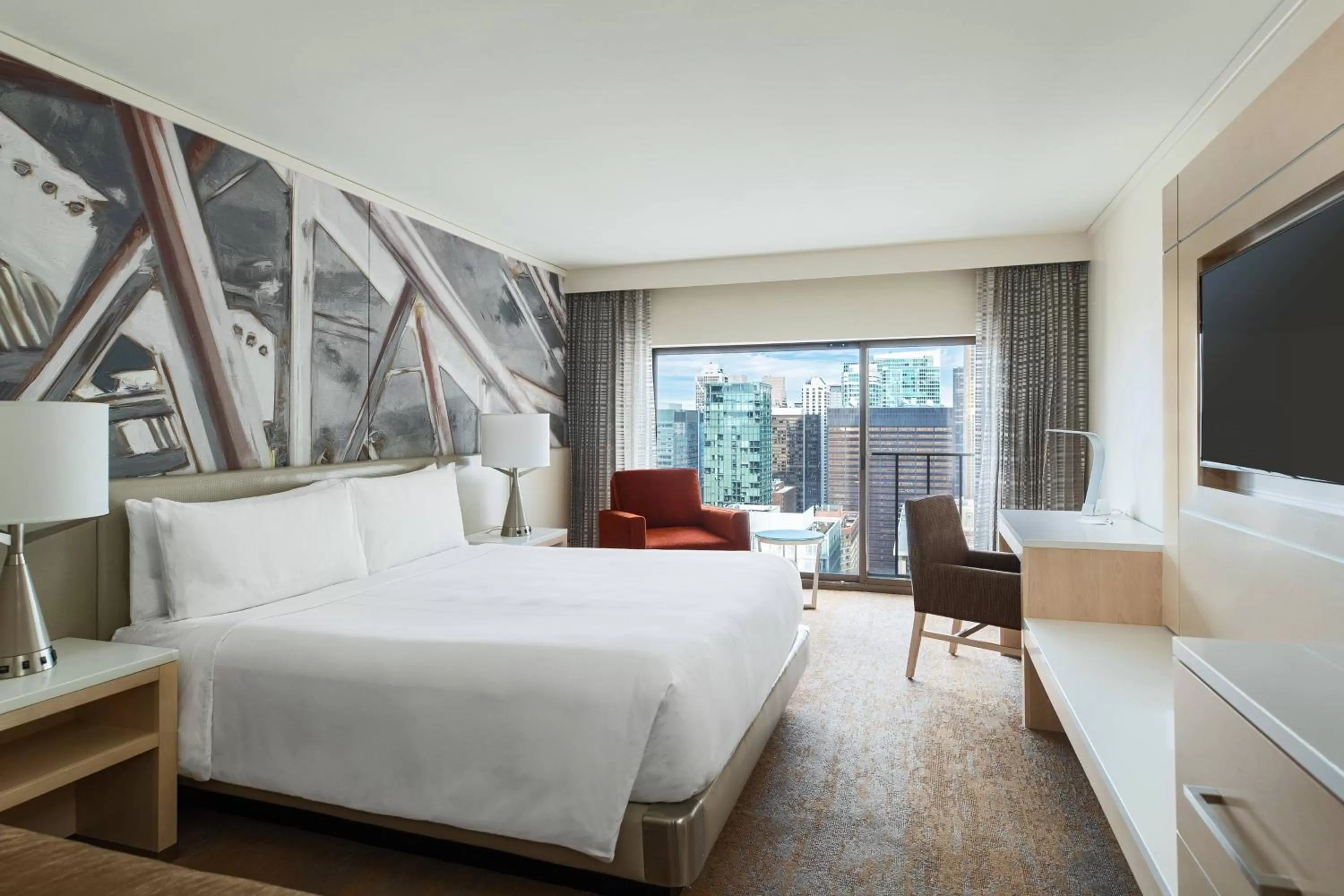 Photo of the whole room, Bed in Chicago Marriott Downtown Magnificent Mile