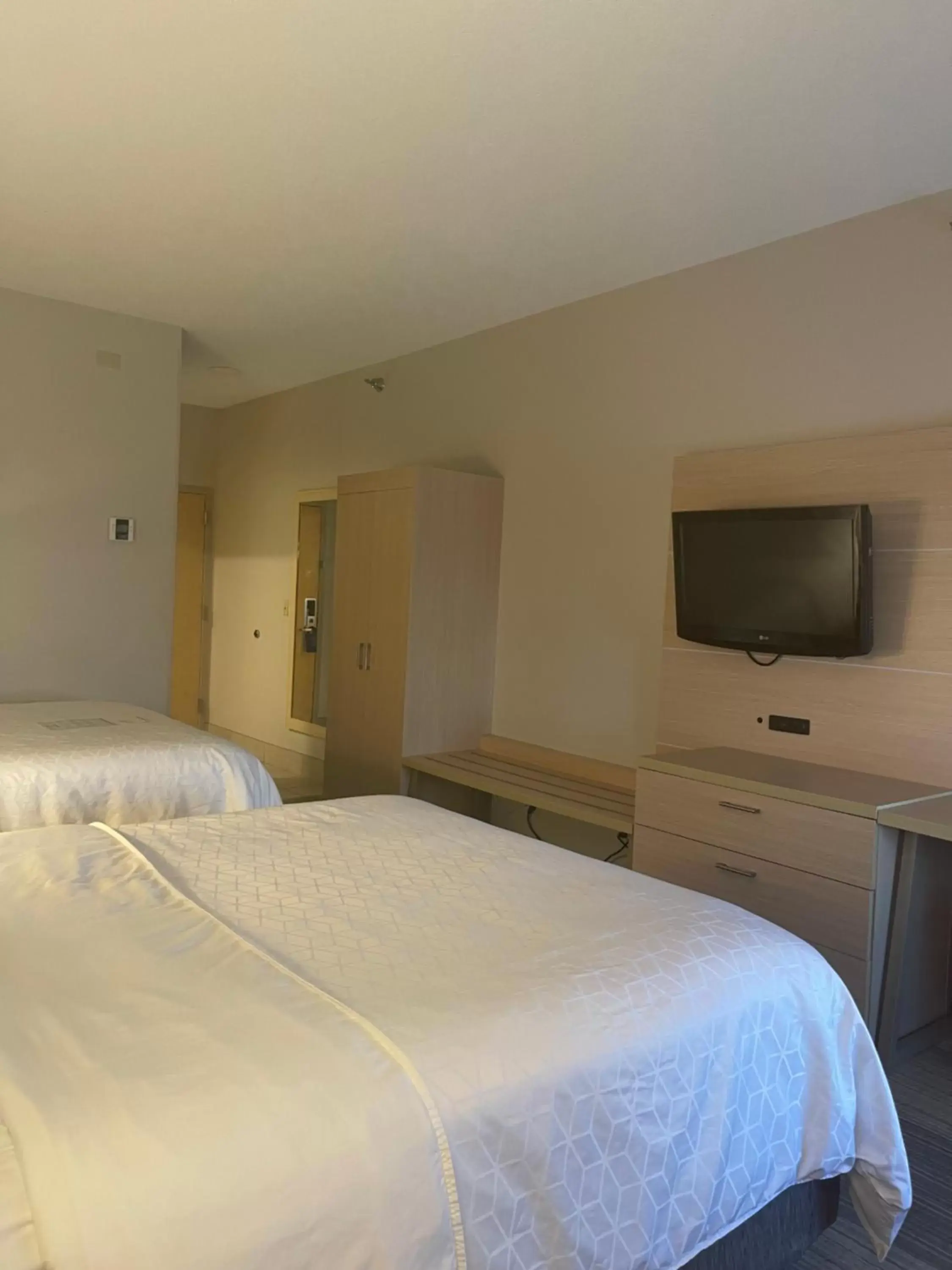 TV and multimedia, Bed in Holiday Inn Express Cedar Rapids - Collins Road, an IHG Hotel