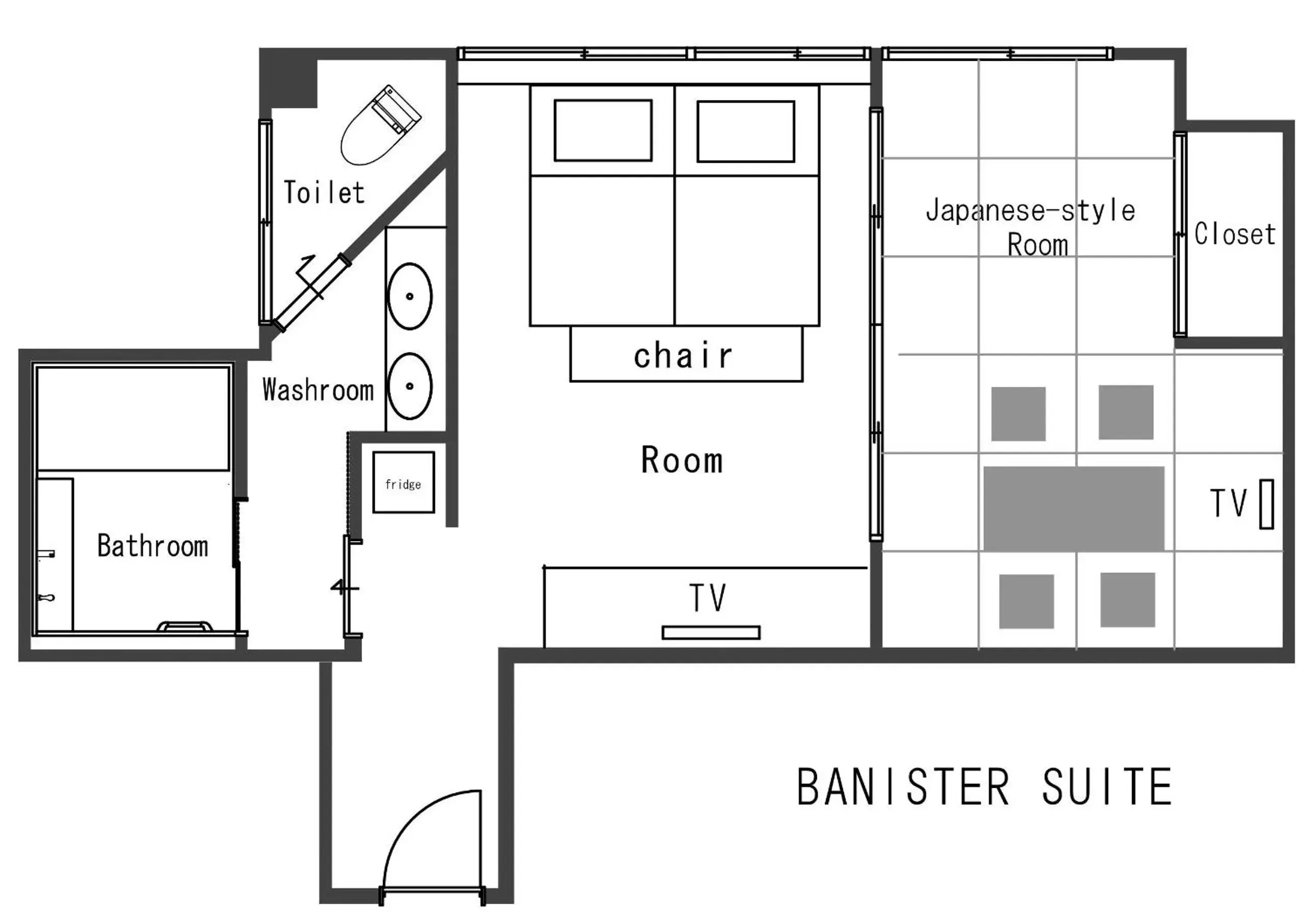 Floor Plan in Hotel Banister Kyoto