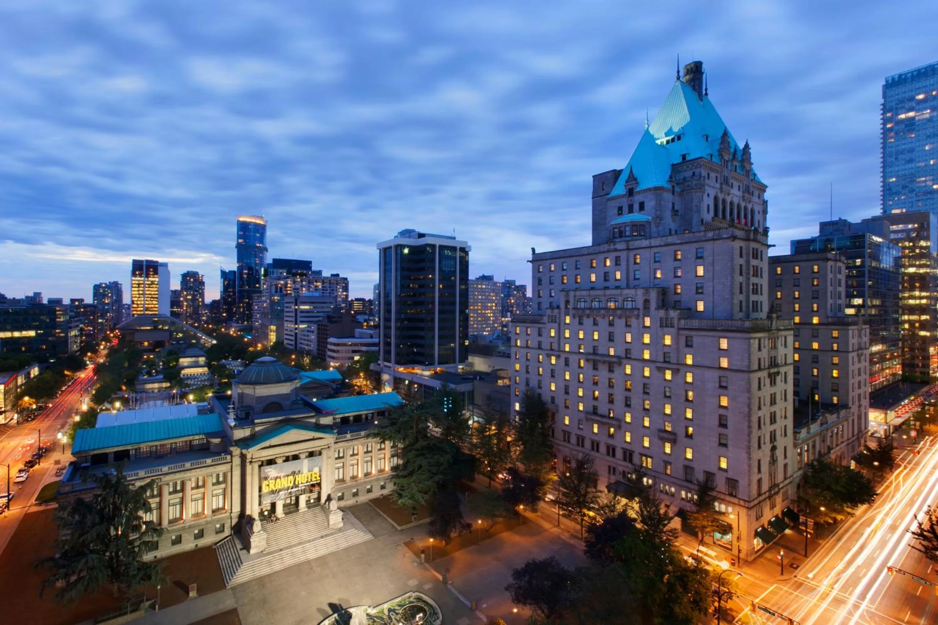 Bird's eye view in Fairmont Hotel Vancouver