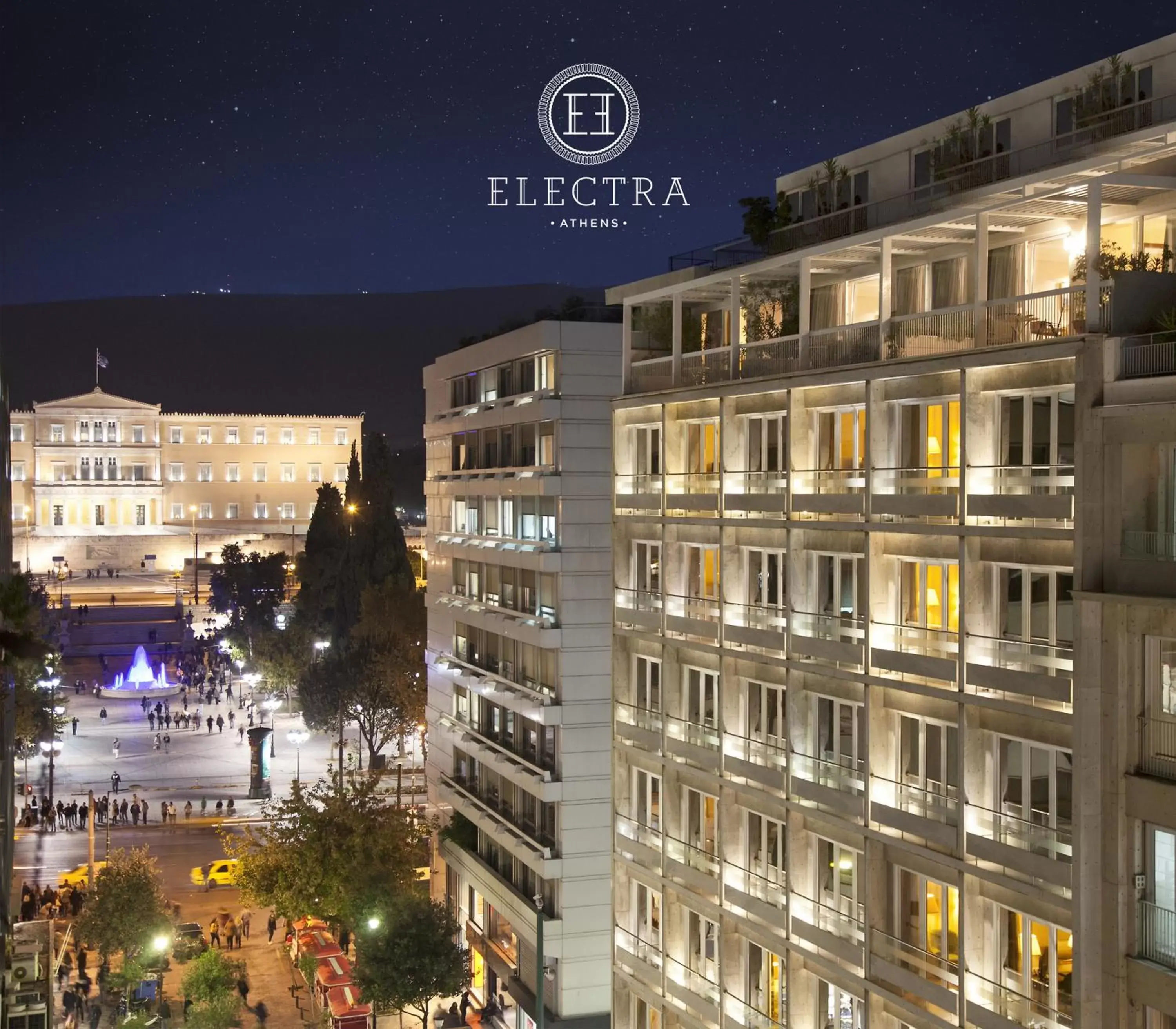 Night, Property Building in Electra Hotel Athens
