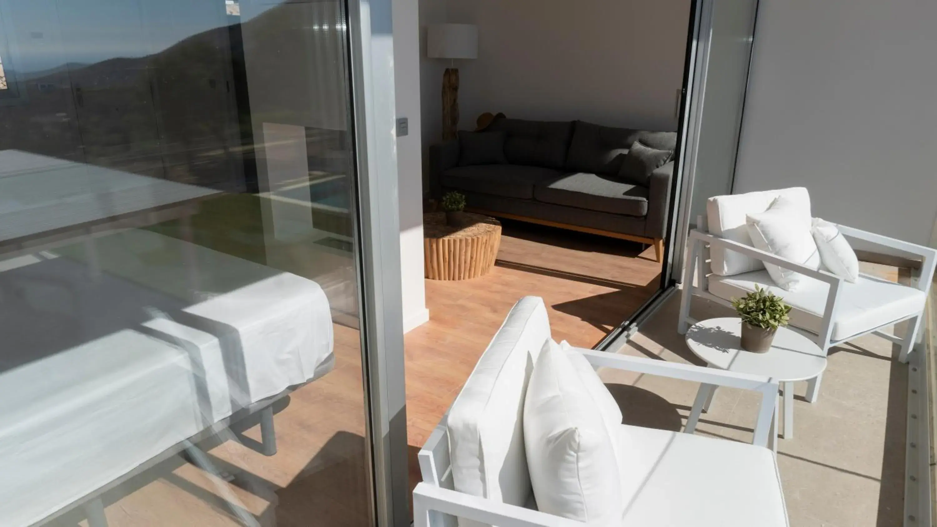 Balcony/Terrace, Bunk Bed in Puig Campana Nature Suites Hotel & BTT