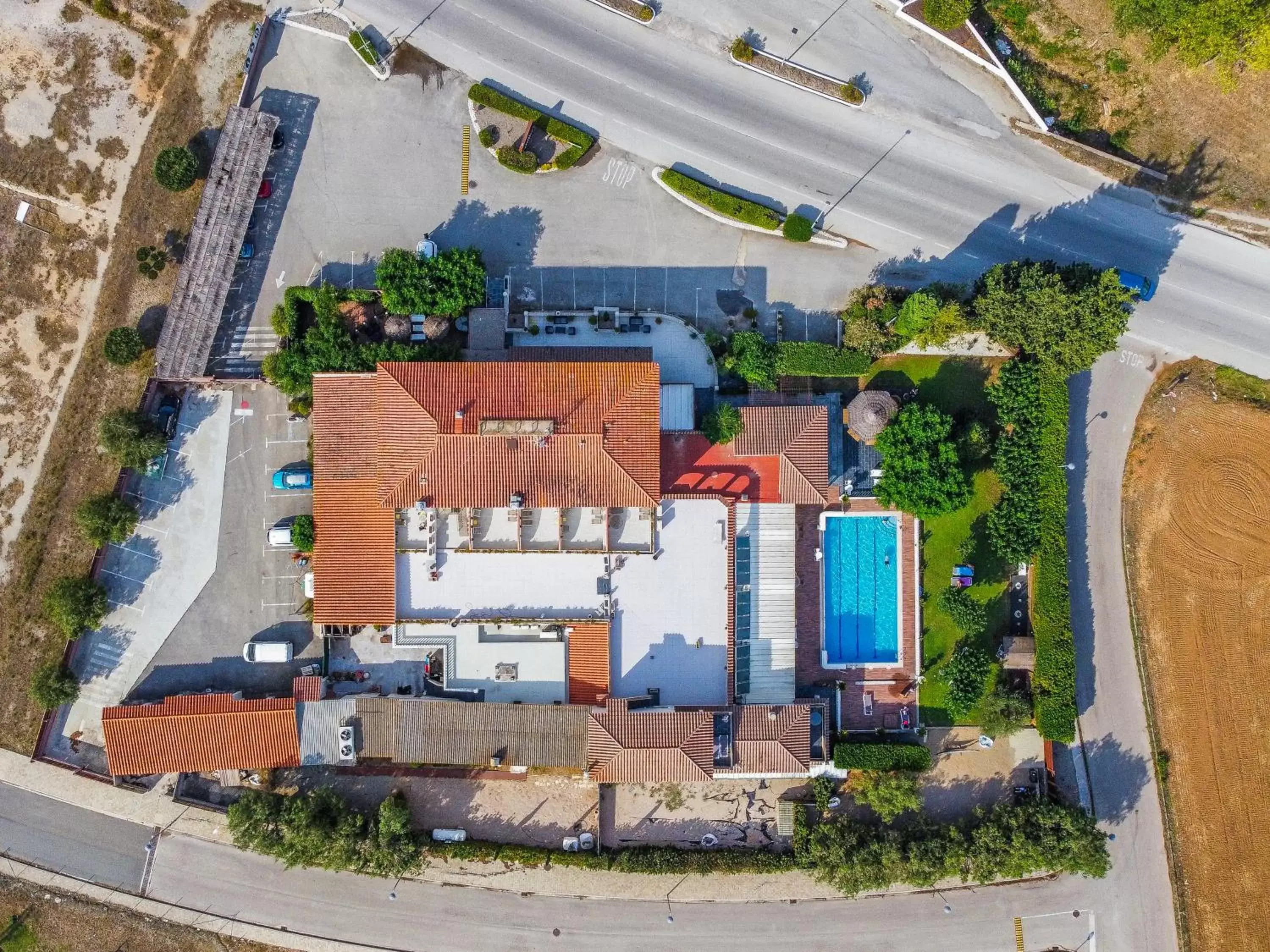 Property building, Bird's-eye View in Hotel & Restaurant Figueres Parc